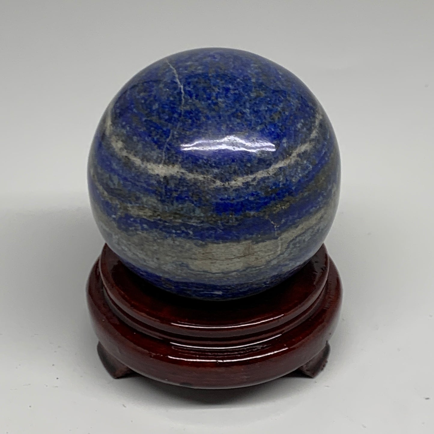 2.19 lbs, 3.4" (86mm), Lapis Lazuli Sphere Ball Gemstone @Afghanistan, B33187