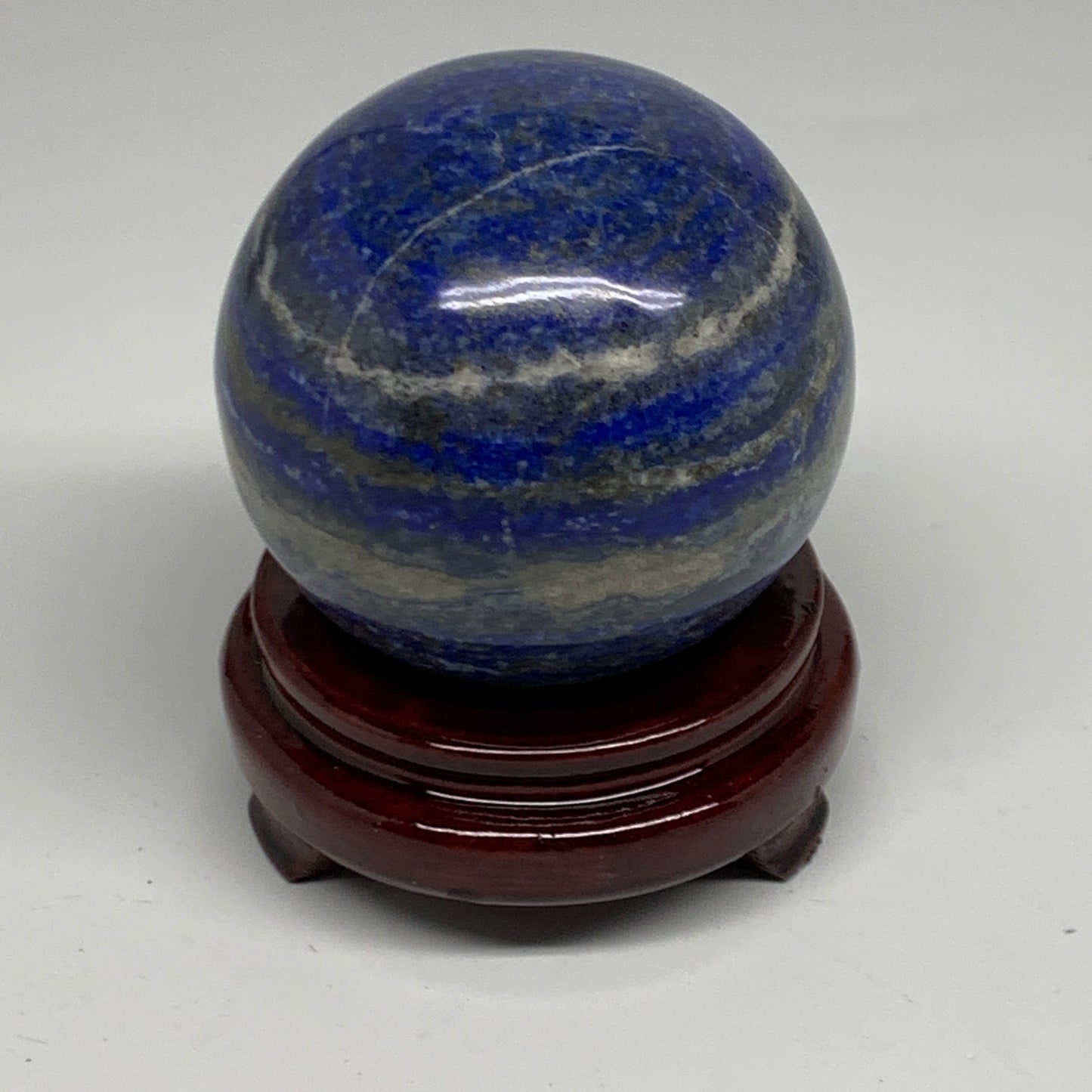 2.19 lbs, 3.4" (86mm), Lapis Lazuli Sphere Ball Gemstone @Afghanistan, B33187