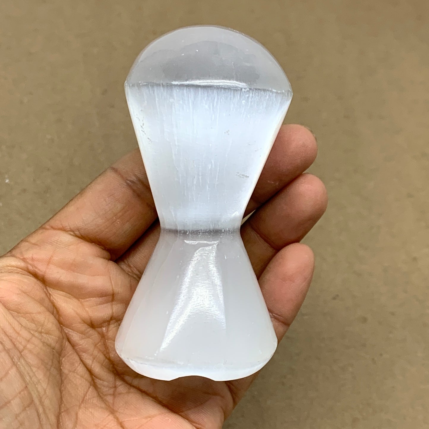 189g, 3.5"x1.7", Natural Selenite Crystal Mushroom Gemstone, B36649