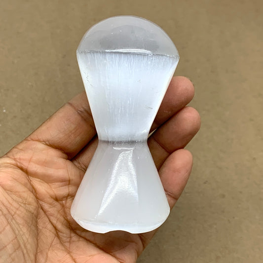 189g, 3.5"x1.7", Natural Selenite Crystal Mushroom Gemstone, B36649