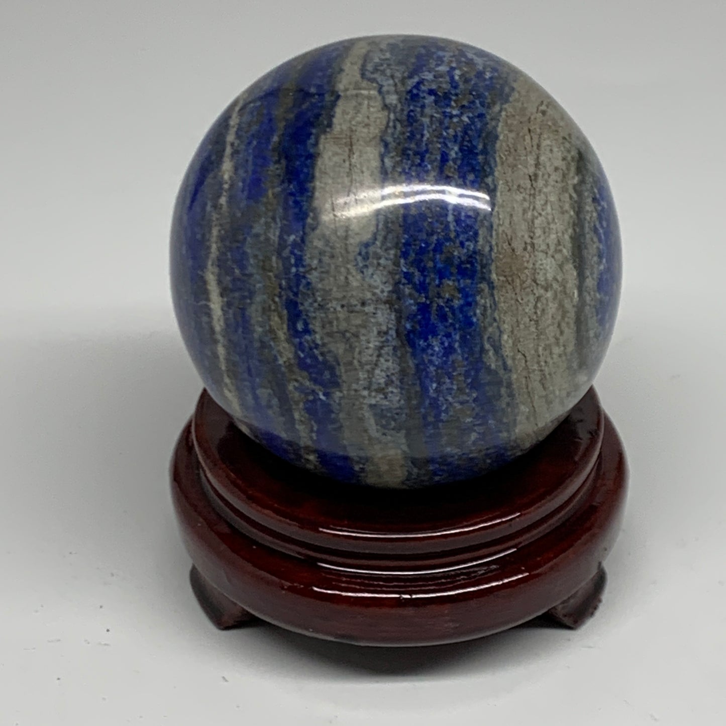 2.19 lbs, 3.4" (86mm), Lapis Lazuli Sphere Ball Gemstone @Afghanistan, B33187