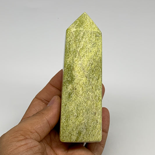 247.9g, 4.2"x1.4"x1.4", Serpentine Point Tower Obelisk Crystal @Pakistan, B29612