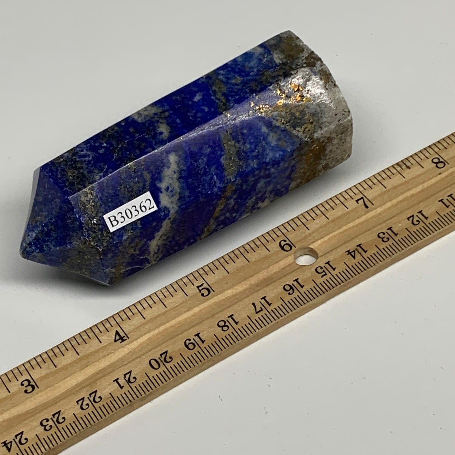 275.7g, 3.6"x1.5", Natural Lapis Lazuli Tower Point Obelisk Afghanistan,B30362