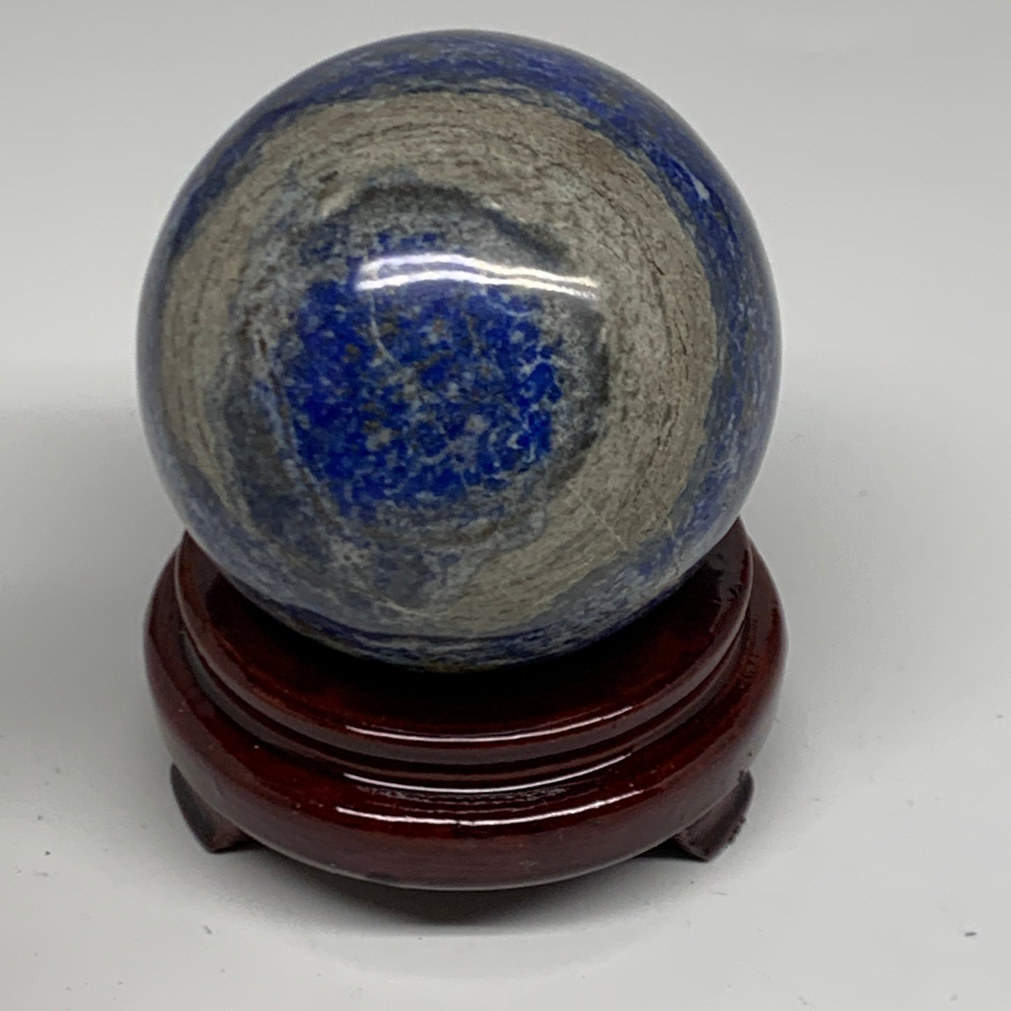 2.19 lbs, 3.4" (86mm), Lapis Lazuli Sphere Ball Gemstone @Afghanistan, B33187