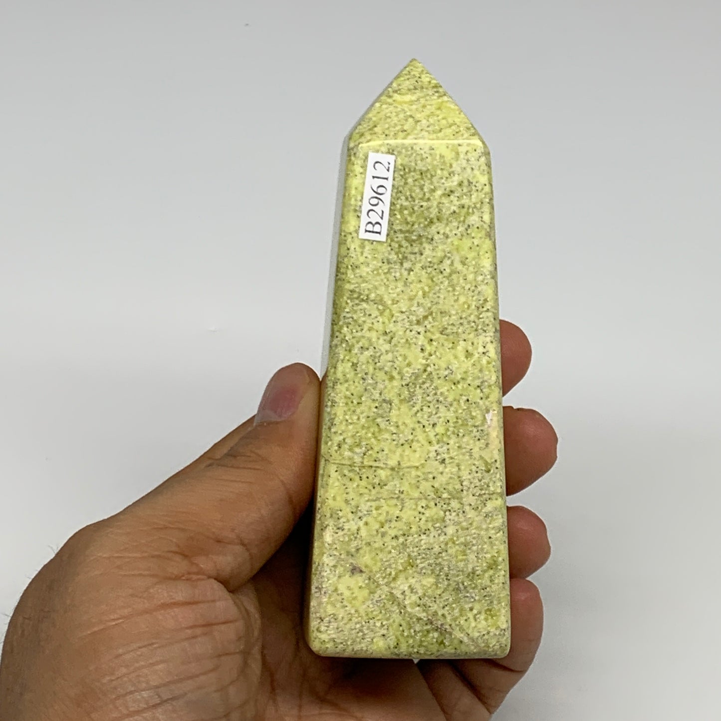 247.9g, 4.2"x1.4"x1.4", Serpentine Point Tower Obelisk Crystal @Pakistan, B29612