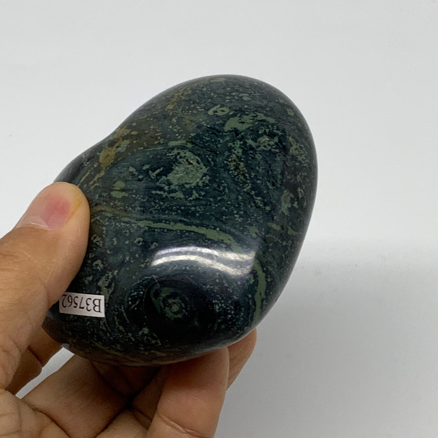 0.69 lbs, 3"x3.1"x1.6", Kambaba Jasper Heart Crocodile Polished Crystal, B37562