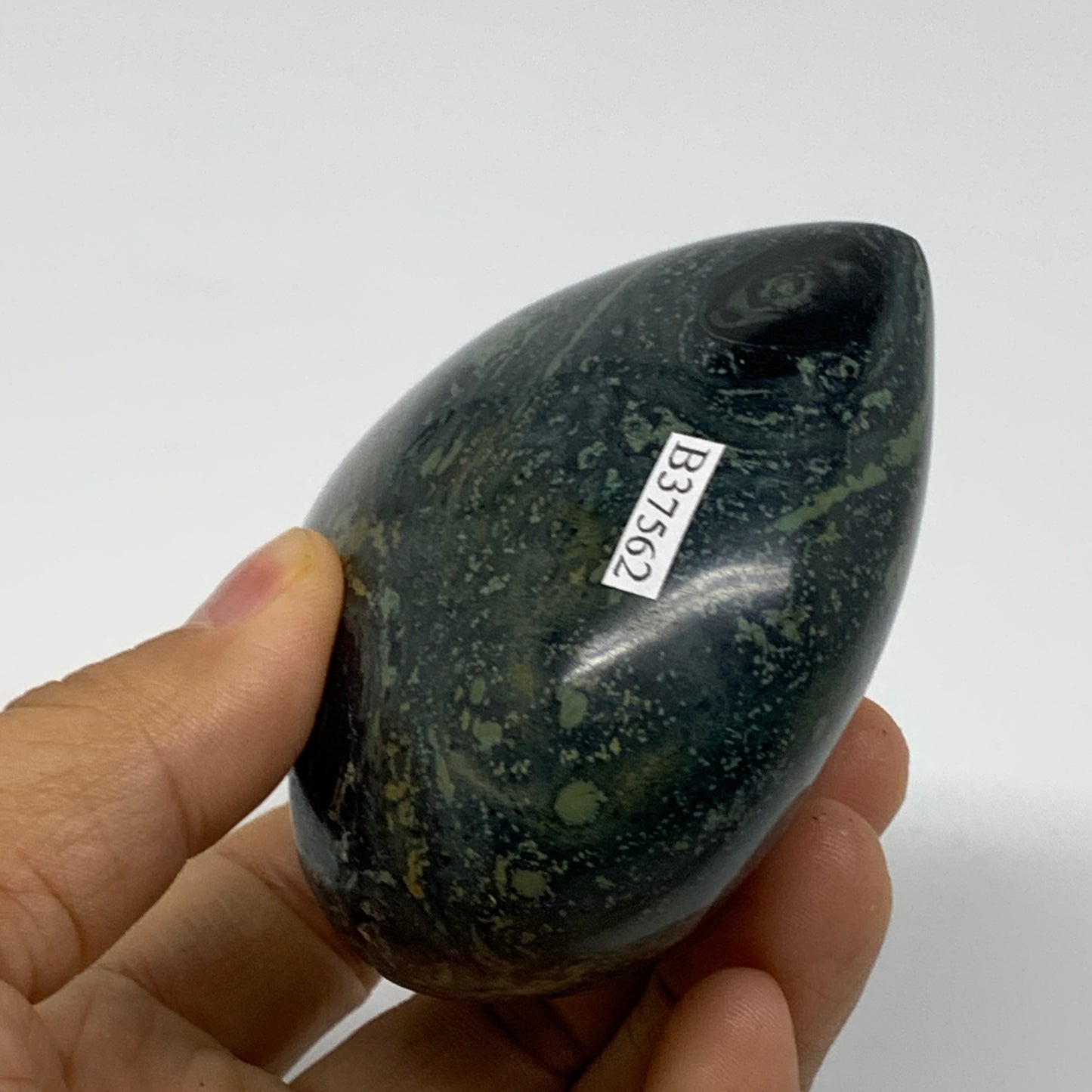 0.69 lbs, 3"x3.1"x1.6", Kambaba Jasper Heart Crocodile Polished Crystal, B37562