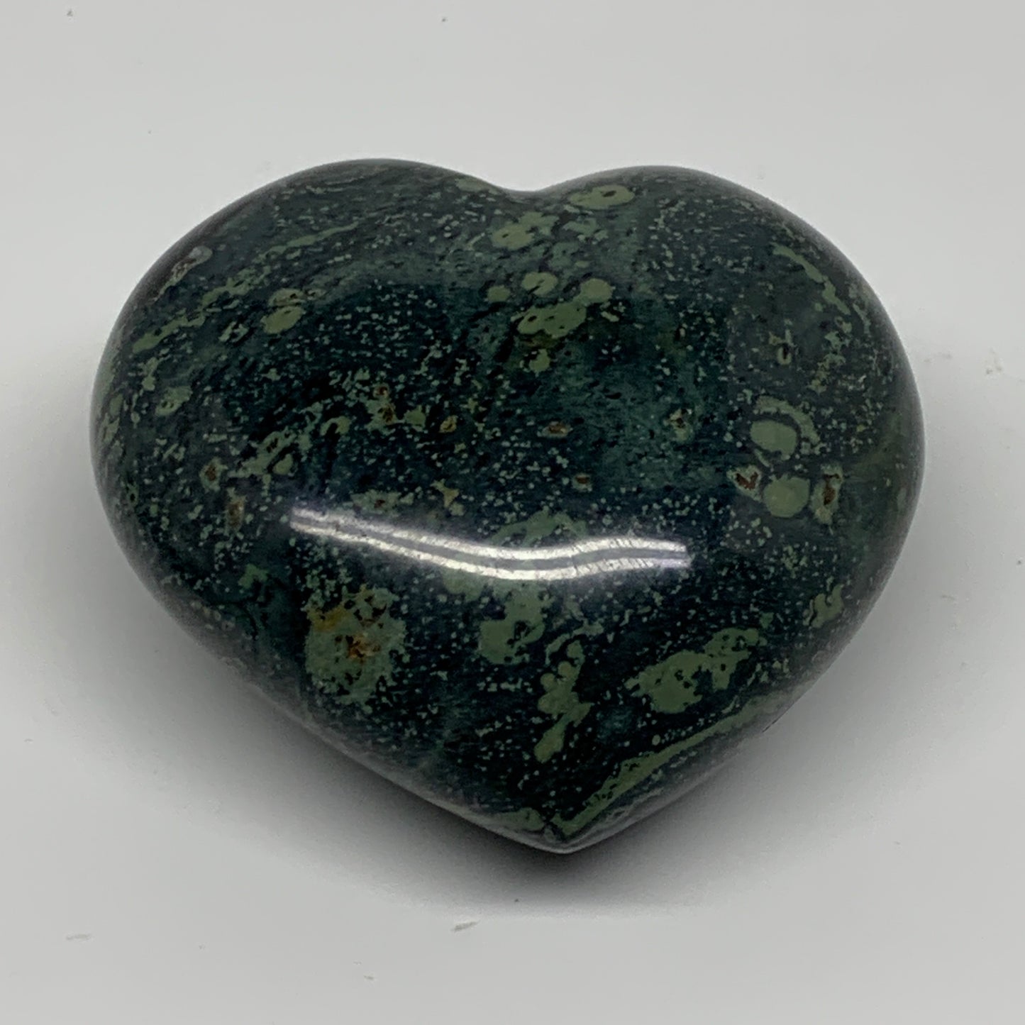 0.69 lbs, 3"x3.1"x1.6", Kambaba Jasper Heart Crocodile Polished Crystal, B37562