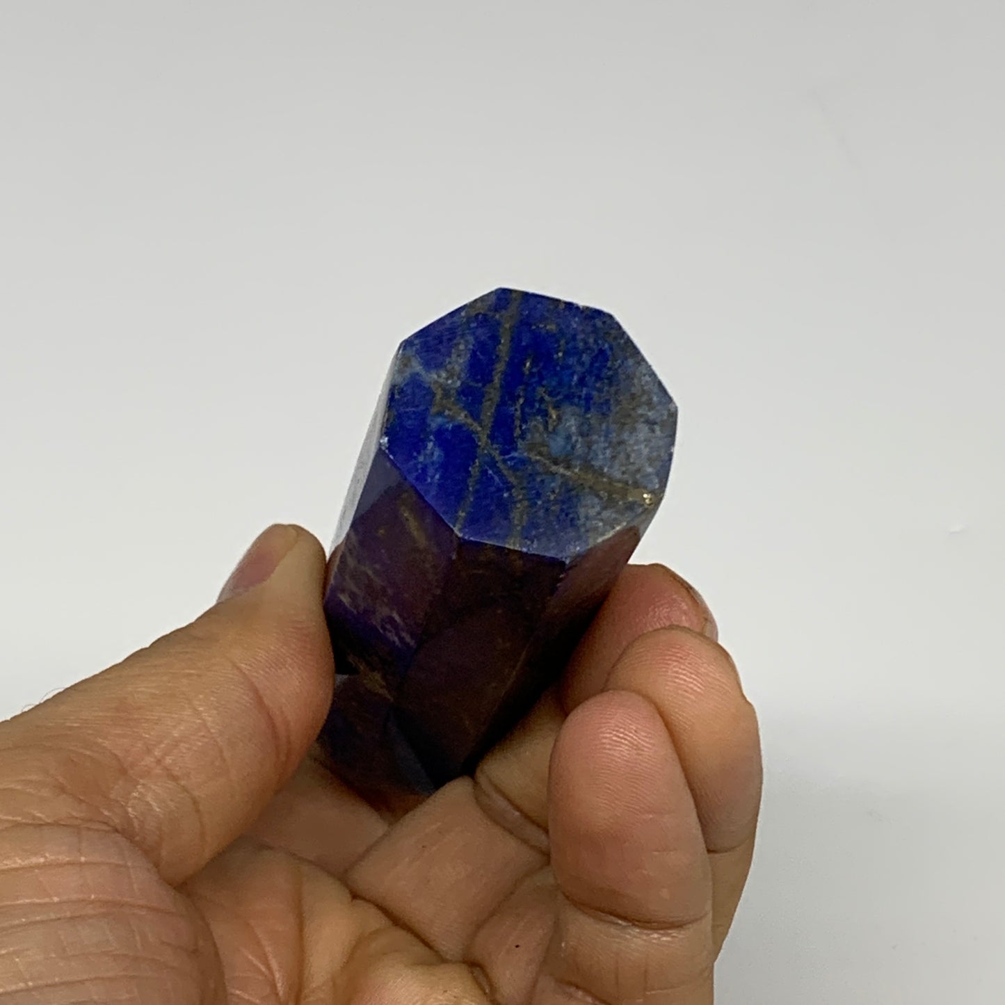 110.4g, 3"x1", Natural Lapis Lazuli Tower Point Obelisk Afghanistan,B30363