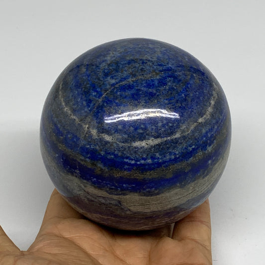 2.11 lbs, 3.3" (84mm), Lapis Lazuli Sphere Ball Gemstone @Afghanistan, B33188