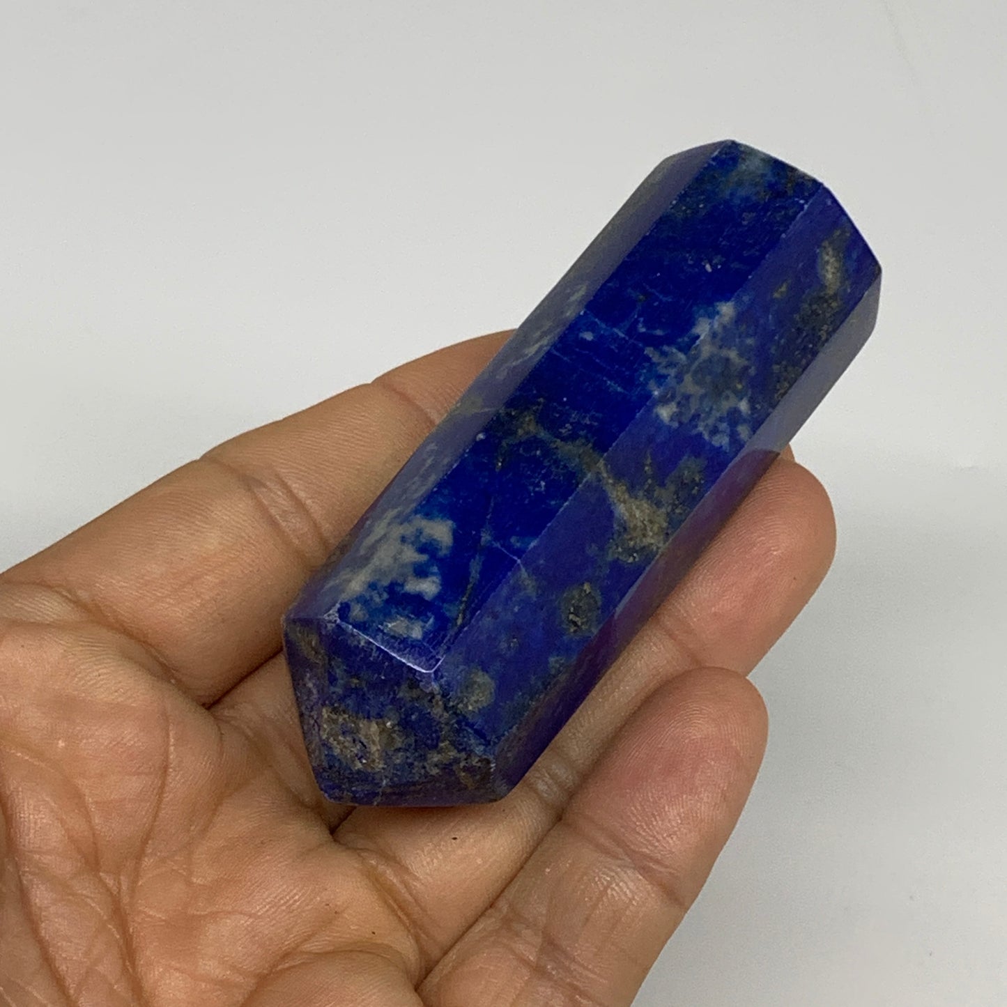110.4g, 3"x1", Natural Lapis Lazuli Tower Point Obelisk Afghanistan,B30363