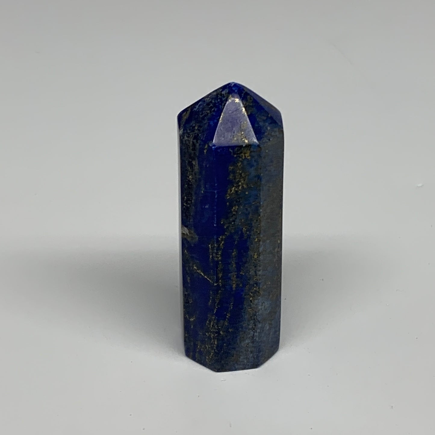 110.4g, 3"x1", Natural Lapis Lazuli Tower Point Obelisk Afghanistan,B30363