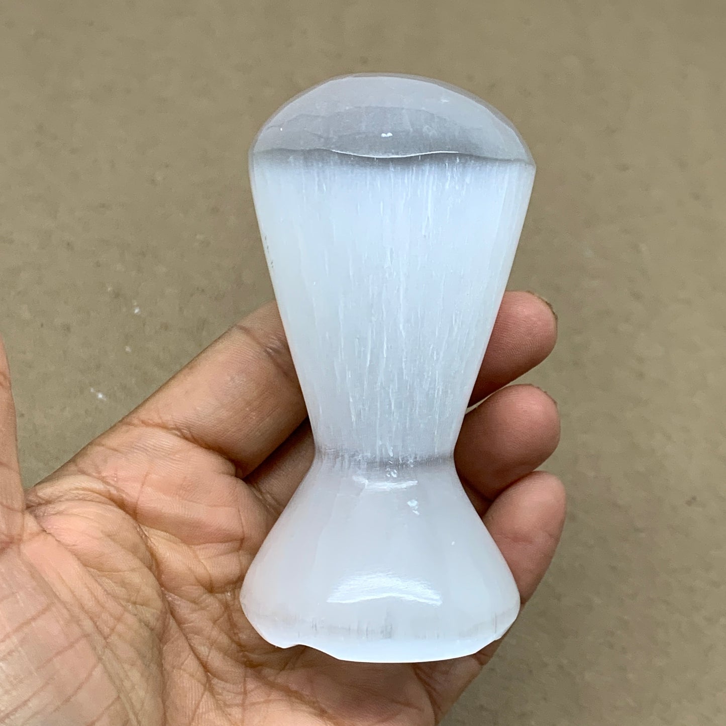 213g, 3.5"x1.8", Natural Selenite Crystal Mushroom Gemstone, B36650