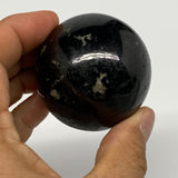 175.9g,1.9"(47mm), Natural Black Tourmaline Sphere Ball Gemstone @Brazil,B27291
