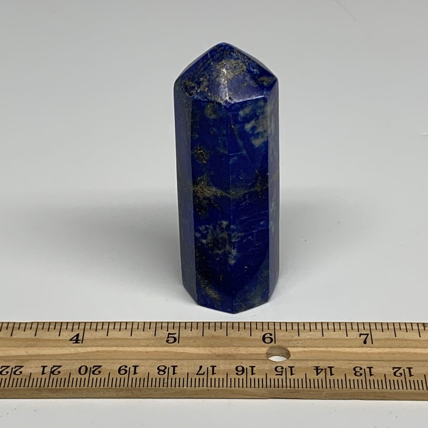 110.4g, 3"x1", Natural Lapis Lazuli Tower Point Obelisk Afghanistan,B30363