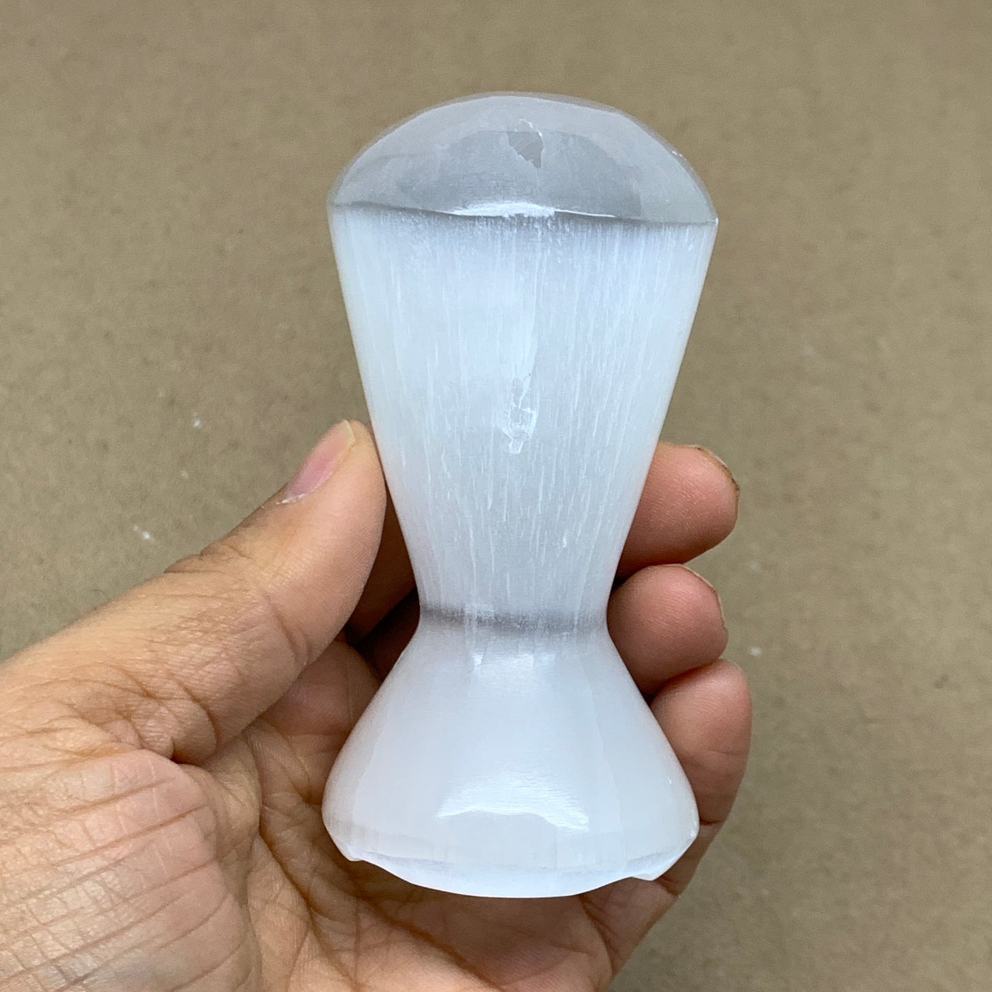 213g, 3.5"x1.8", Natural Selenite Crystal Mushroom Gemstone, B36650