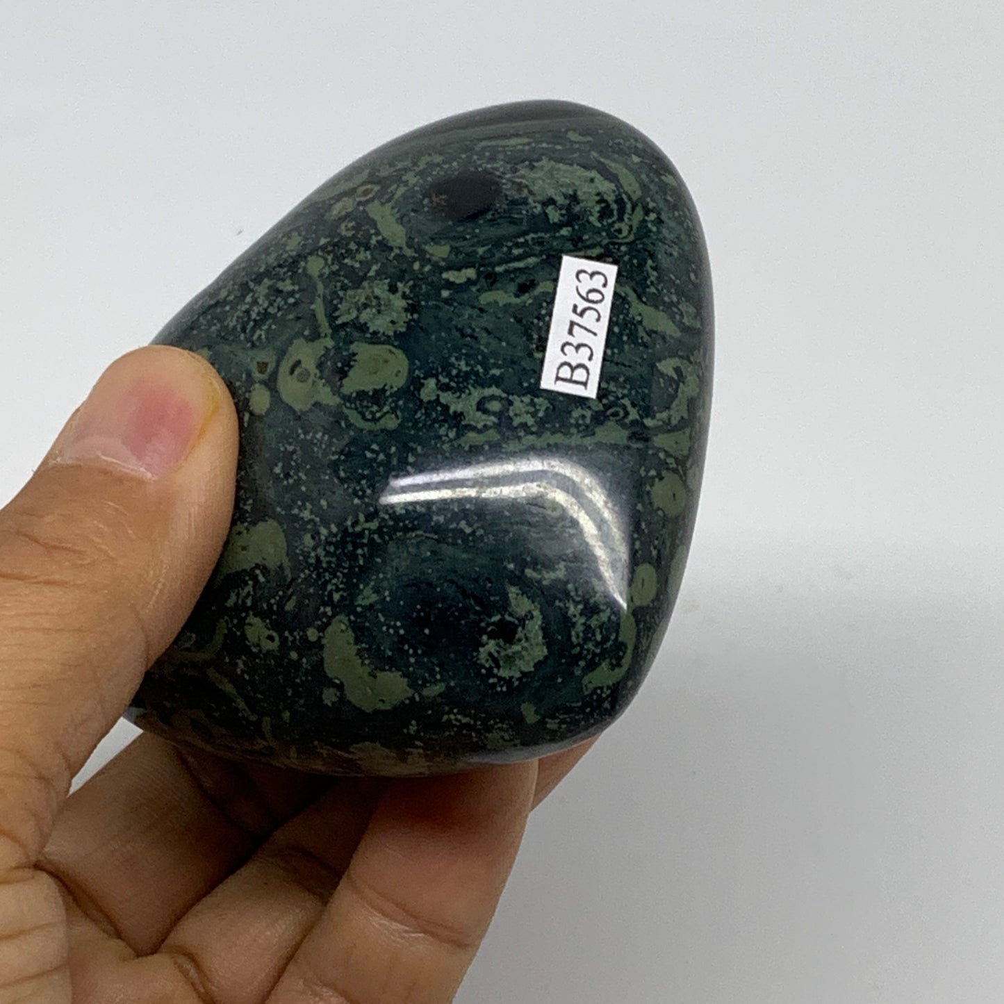 0.60 lbs, 2.9"x3"x1.6", Kambaba Jasper Heart Crocodile Polished Crystal, B37563