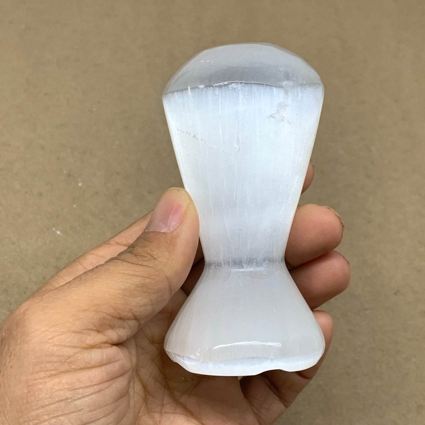 213g, 3.5"x1.8", Natural Selenite Crystal Mushroom Gemstone, B36650