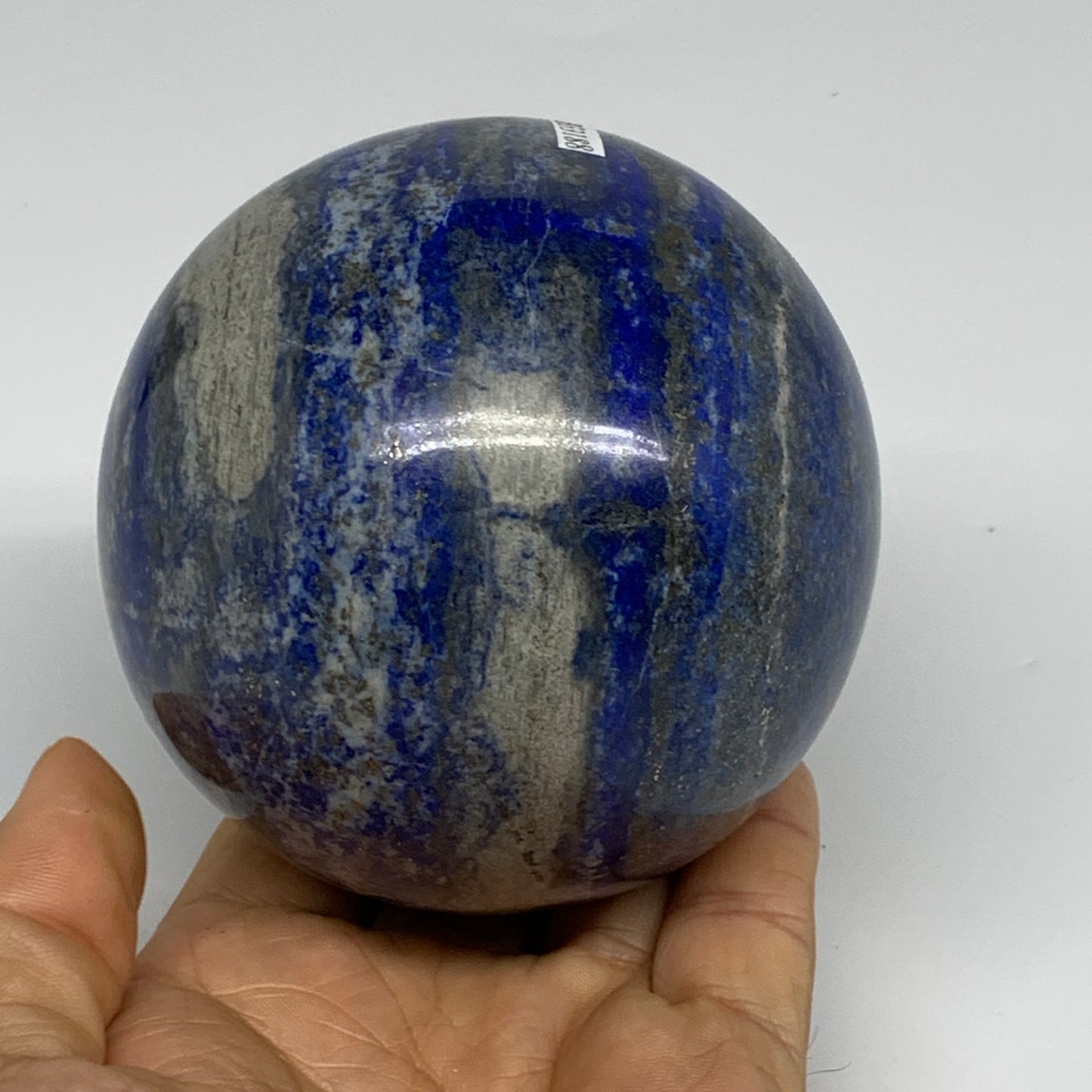 2.11 lbs, 3.3" (84mm), Lapis Lazuli Sphere Ball Gemstone @Afghanistan, B33188