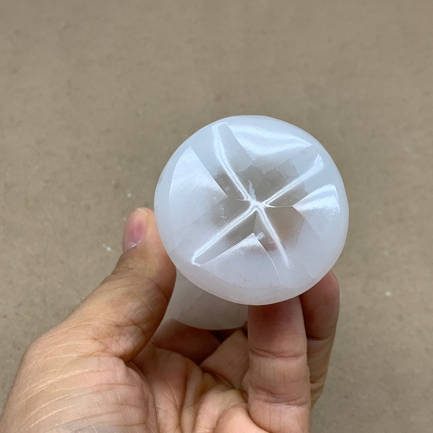 213g, 3.5"x1.8", Natural Selenite Crystal Mushroom Gemstone, B36650