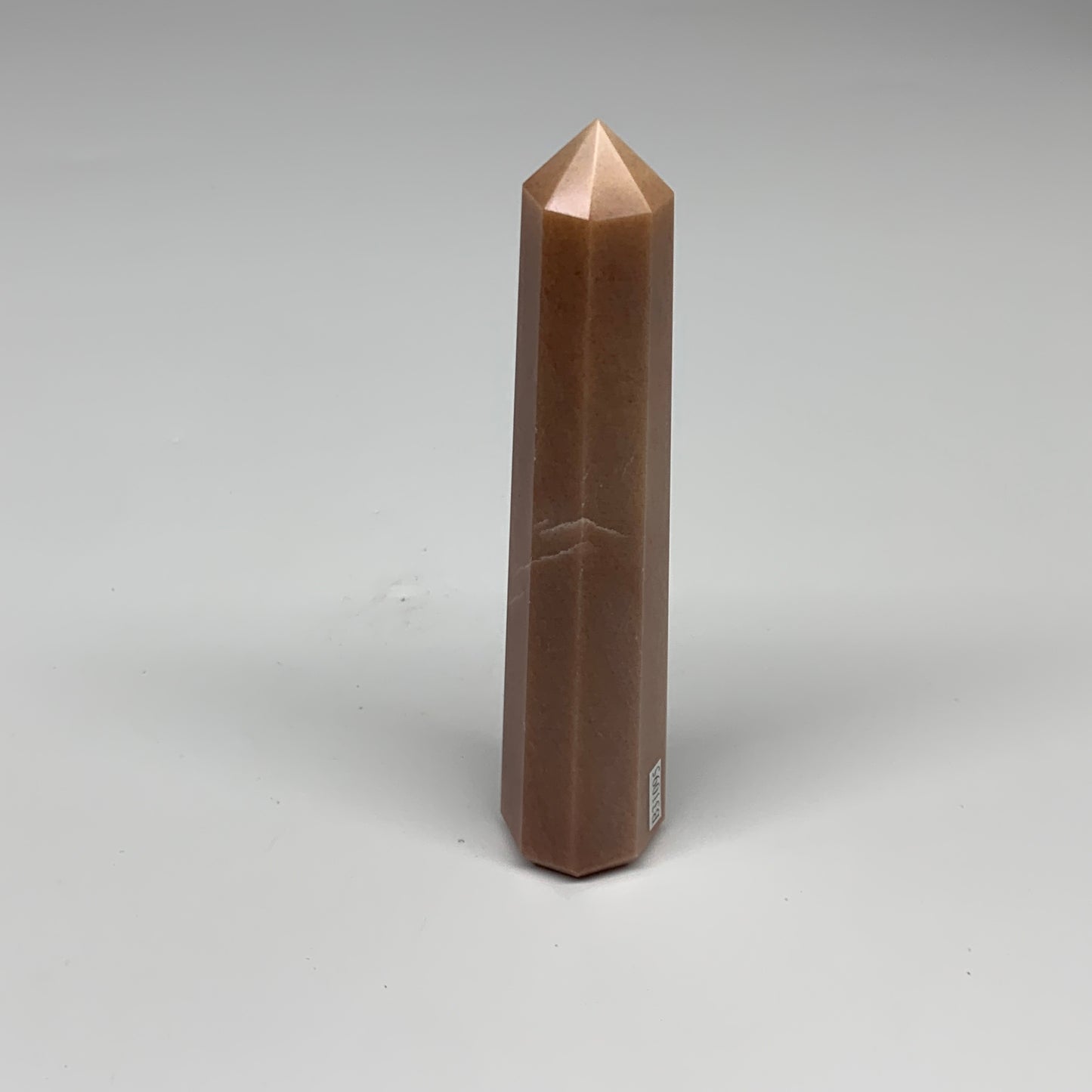 140.1g, 5.1"x1"x1" Red Aventurine Tower Obelisk Point Crystal @India,B31095