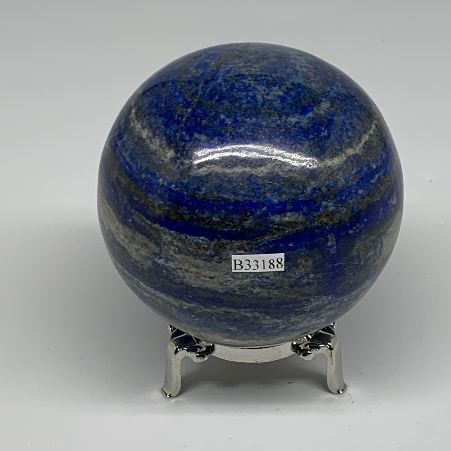 2.11 lbs, 3.3" (84mm), Lapis Lazuli Sphere Ball Gemstone @Afghanistan, B33188