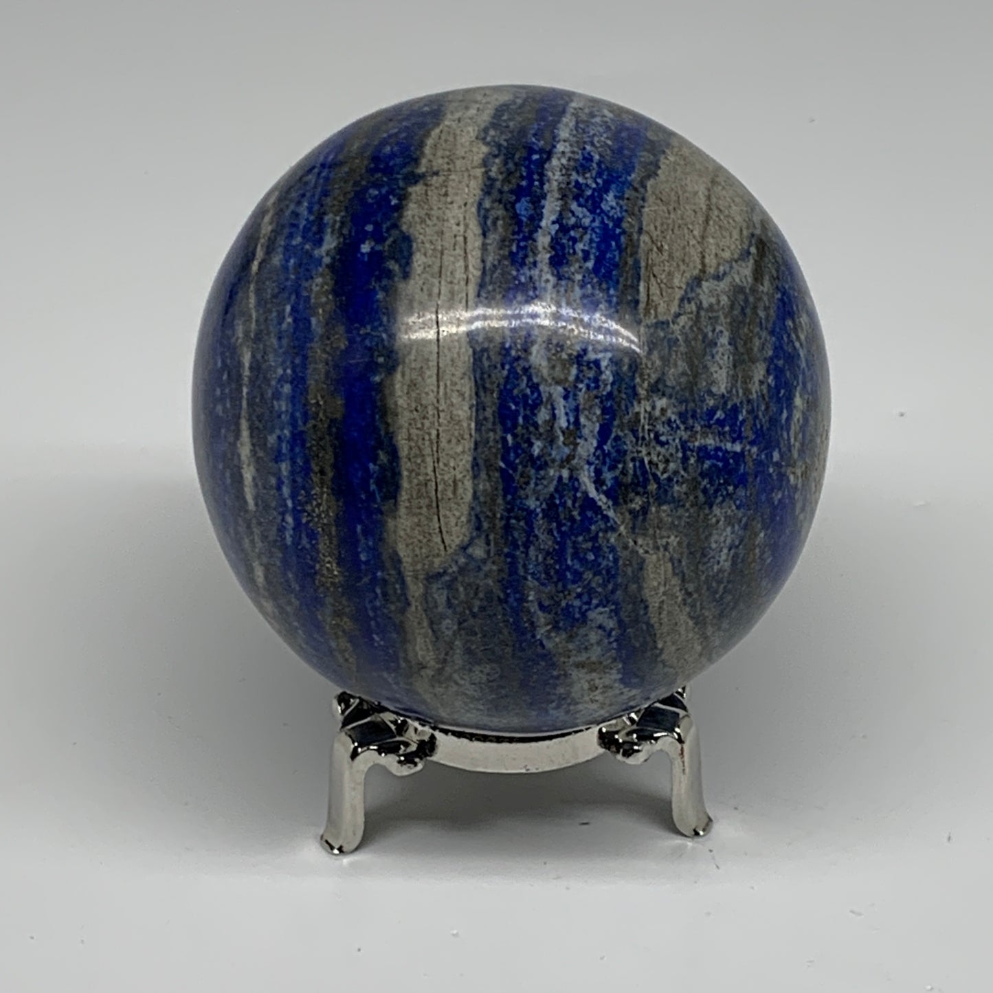 2.11 lbs, 3.3" (84mm), Lapis Lazuli Sphere Ball Gemstone @Afghanistan, B33188