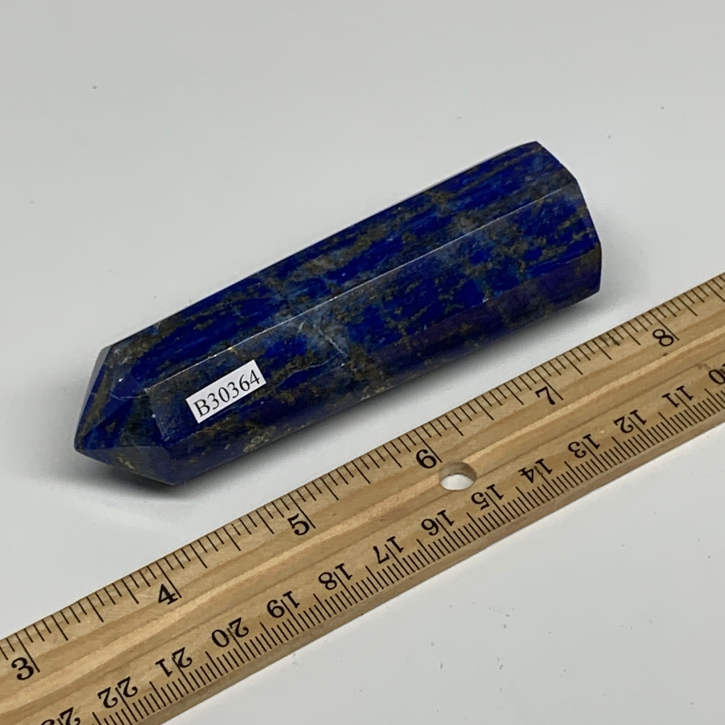 182.7g, 3.9"x1.1", Natural Lapis Lazuli Tower Point Obelisk Afghanistan,B30364