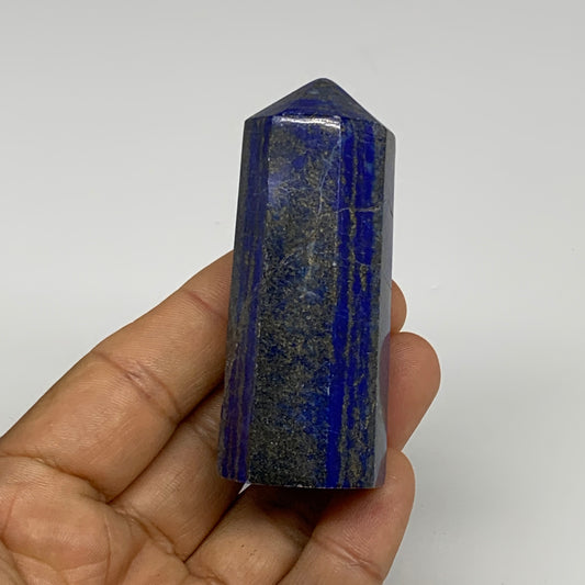 116.1g, 2.7"x1", Natural Lapis Lazuli Tower Point Obelisk Afghanistan,B30365