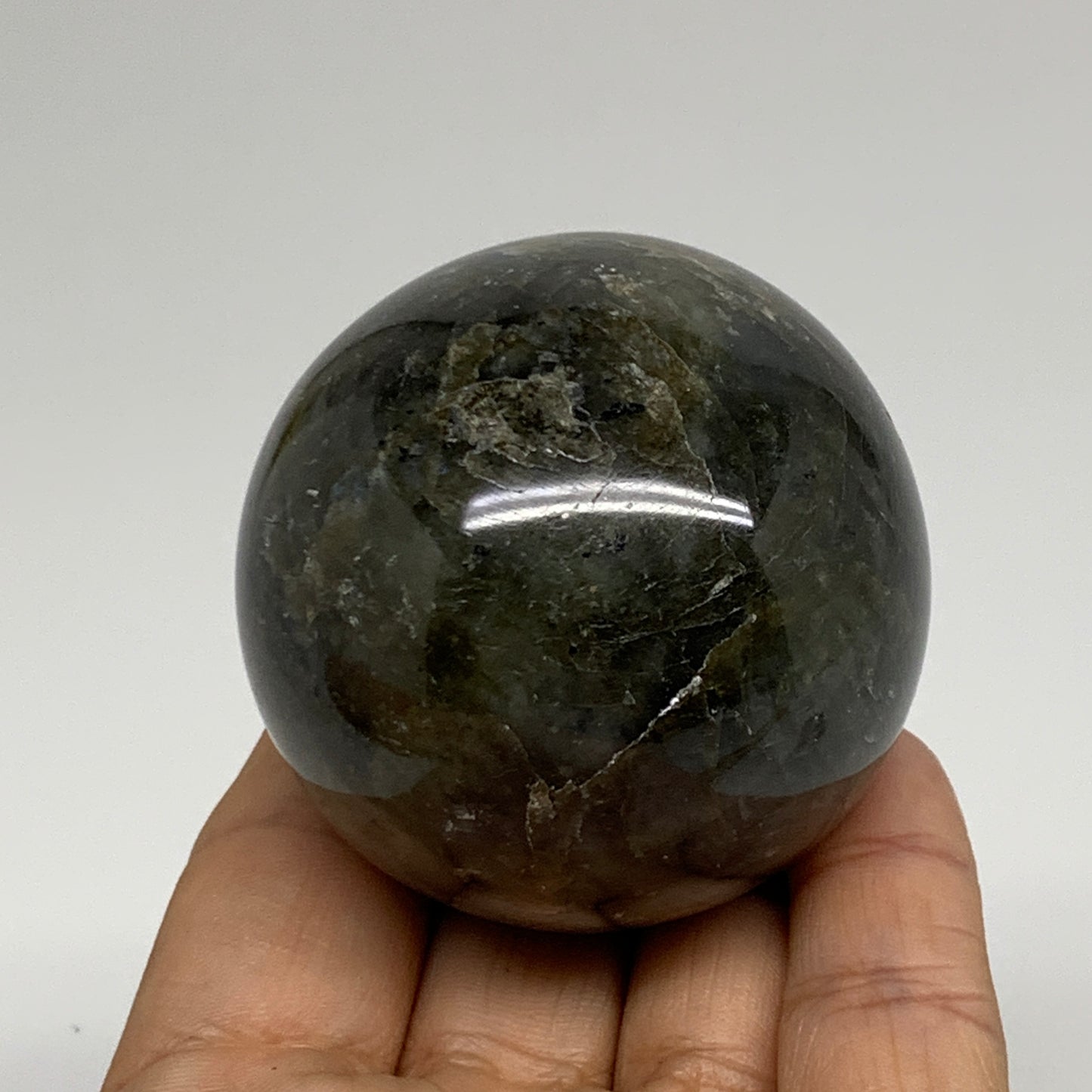 0.48 lbs, 2.1"(54mm), Natural Labradorite Sphere Gemstone,Crystal, B35307