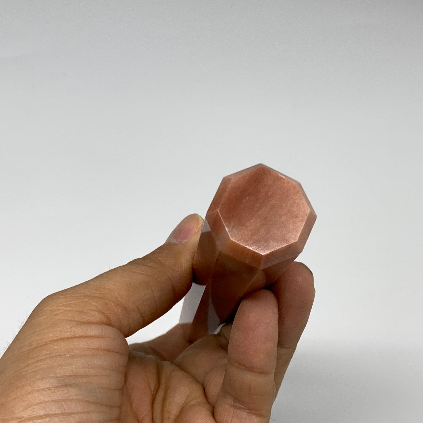 144.5g, 5.3"x1"x1" Red Aventurine Tower Obelisk Point Crystal @India,B31096