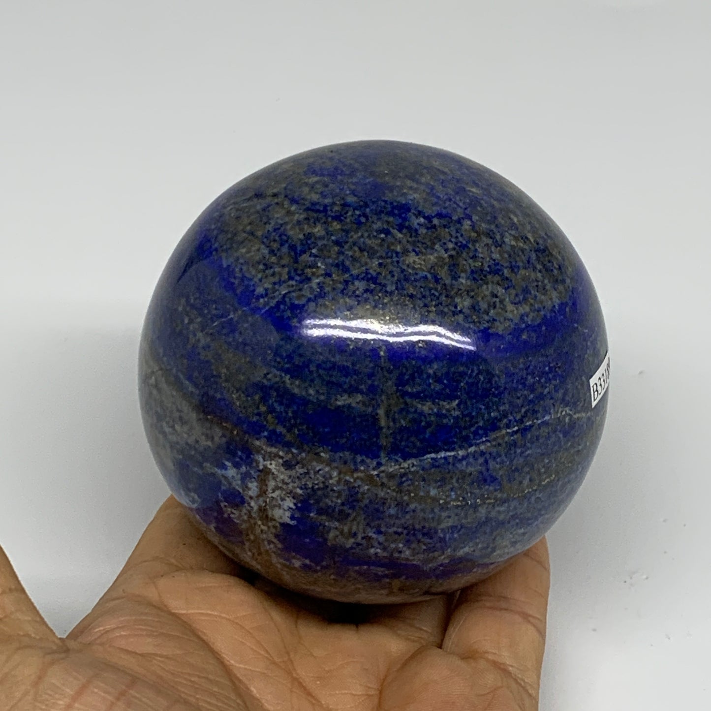 1.8 lbs, 3.2" (80mm), Lapis Lazuli Sphere Ball Gemstone @Afghanistan, B33189