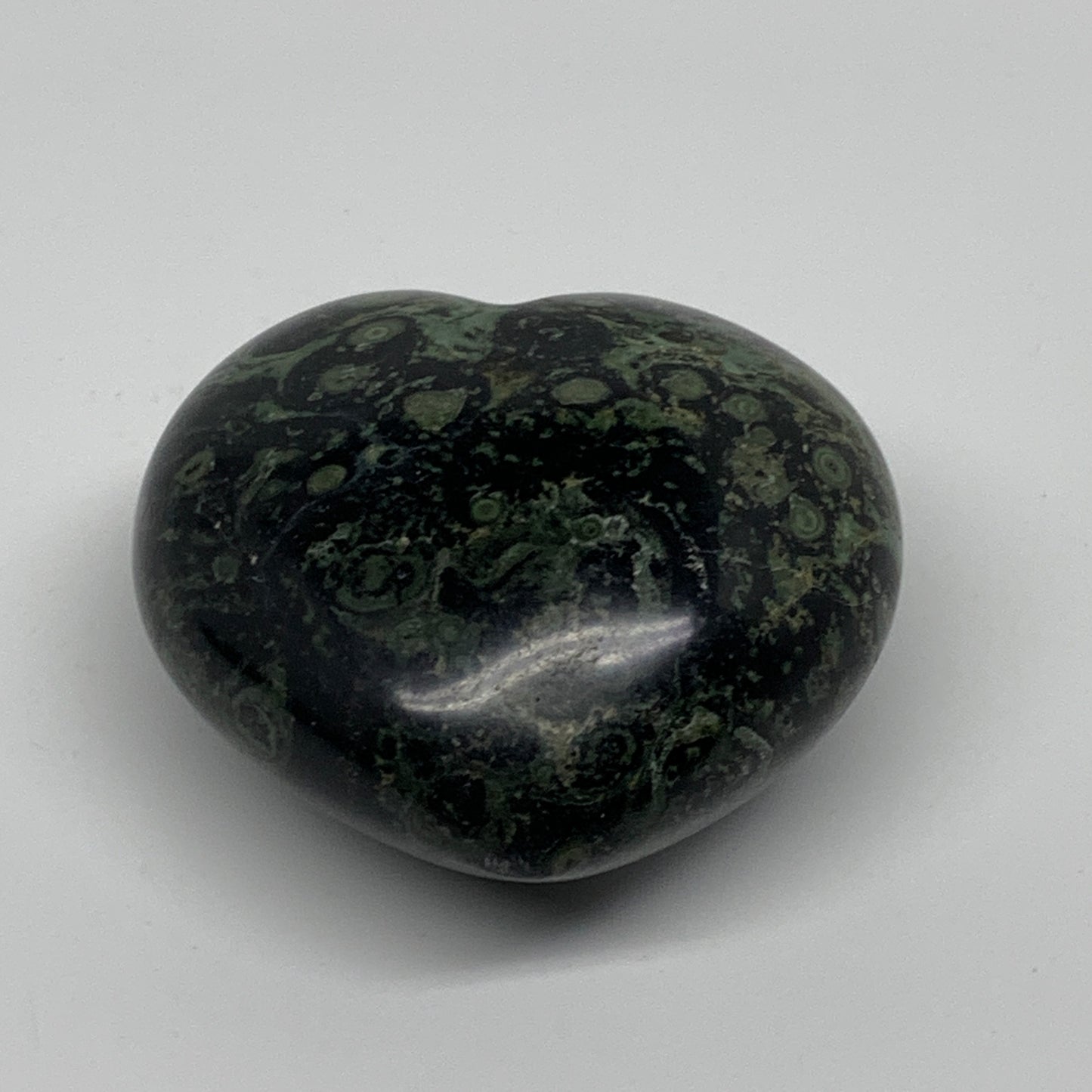 0.41 lbs, 2.4"x2.6"x1.4", Kambaba Jasper Heart Crocodile Polished Crystal, B3756