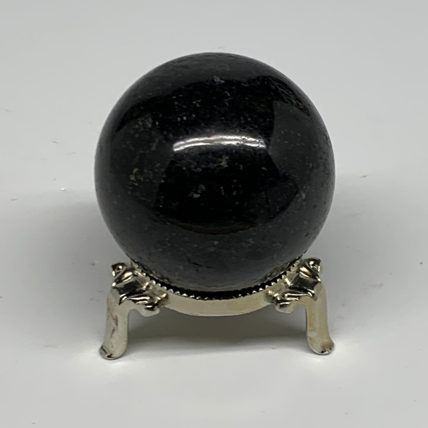 252.2g,2.1"(53mm), Natural Black Tourmaline Sphere Ball Gemstone @Brazil,B27292