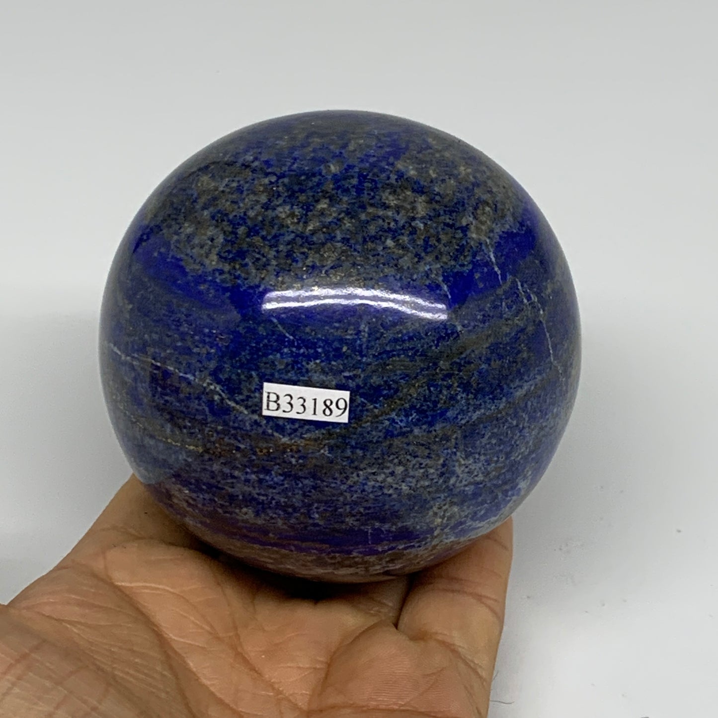 1.8 lbs, 3.2" (80mm), Lapis Lazuli Sphere Ball Gemstone @Afghanistan, B33189