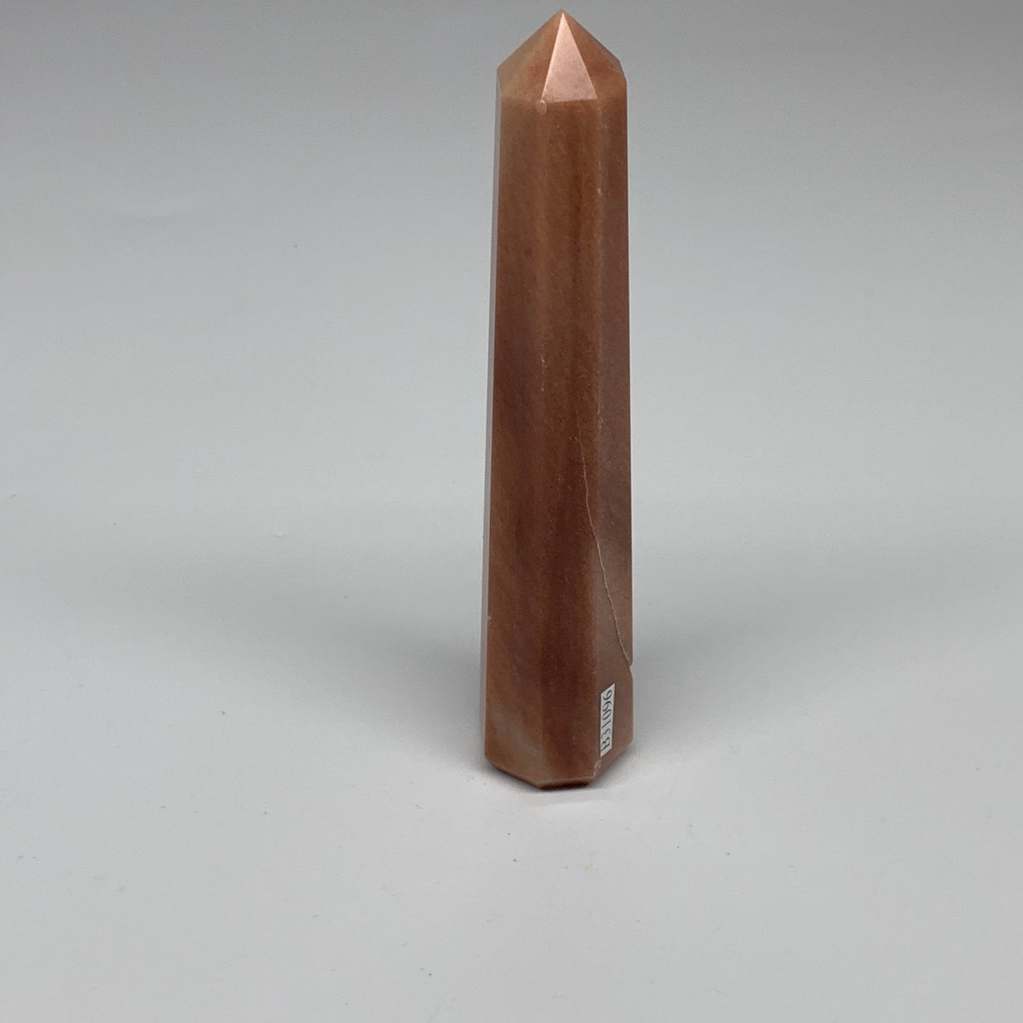 144.5g, 5.3"x1"x1" Red Aventurine Tower Obelisk Point Crystal @India,B31096