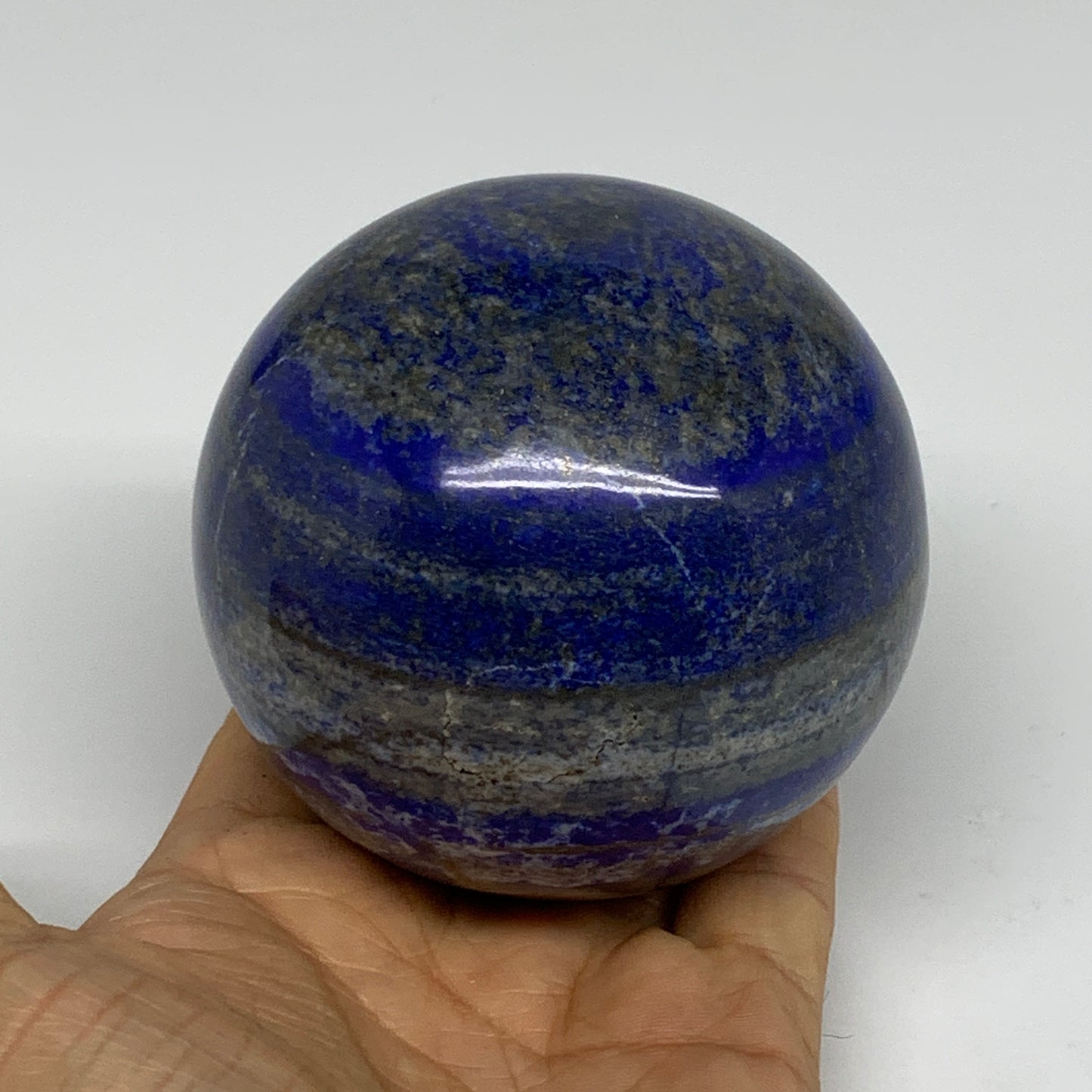 1.8 lbs, 3.2" (80mm), Lapis Lazuli Sphere Ball Gemstone @Afghanistan, B33189