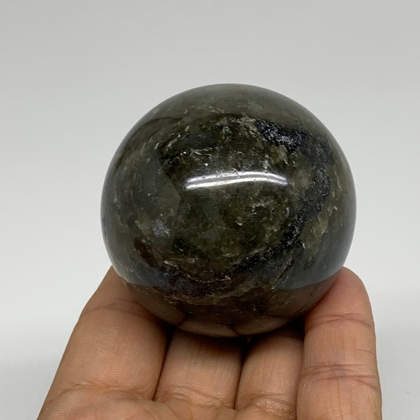 0.48 lbs, 2.1"(54mm), Natural Labradorite Sphere Gemstone,Crystal, B35307