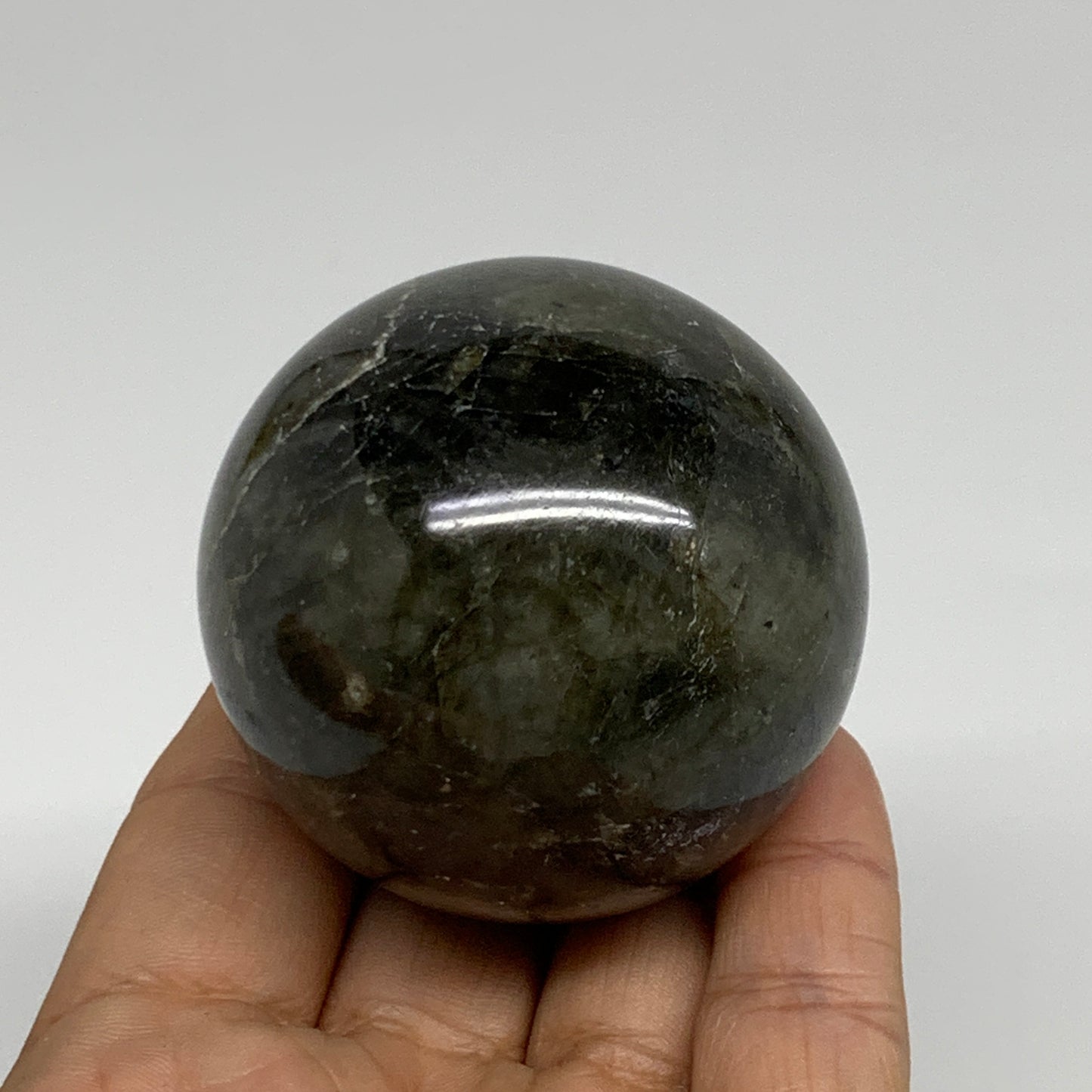 0.48 lbs, 2.1"(54mm), Natural Labradorite Sphere Gemstone,Crystal, B35307