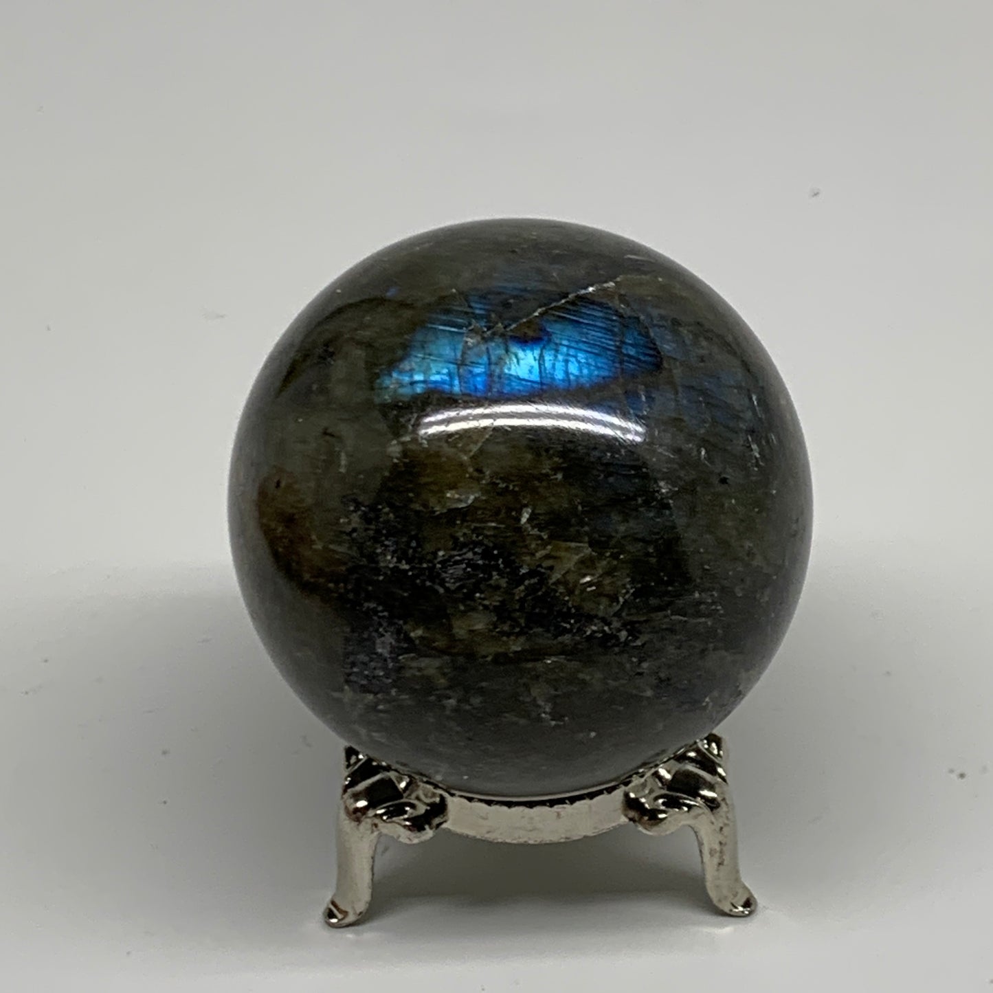0.48 lbs, 2.1"(54mm), Natural Labradorite Sphere Gemstone,Crystal, B35307