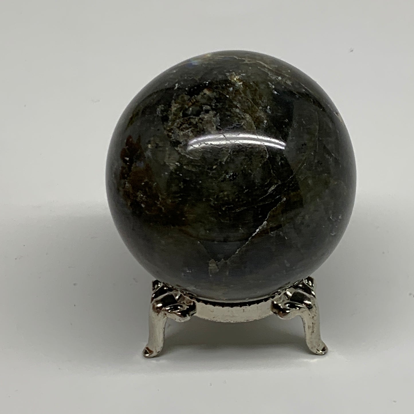 0.48 lbs, 2.1"(54mm), Natural Labradorite Sphere Gemstone,Crystal, B35307