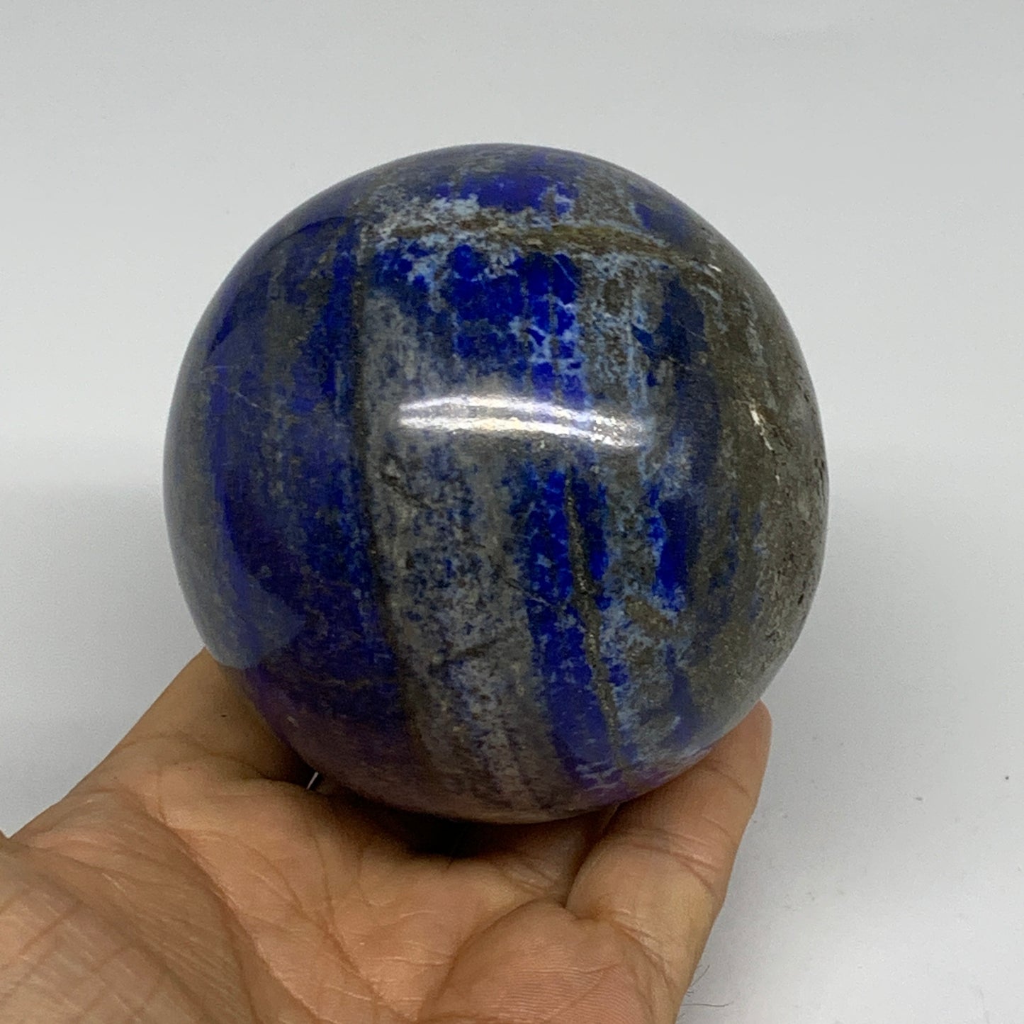 1.8 lbs, 3.2" (80mm), Lapis Lazuli Sphere Ball Gemstone @Afghanistan, B33189