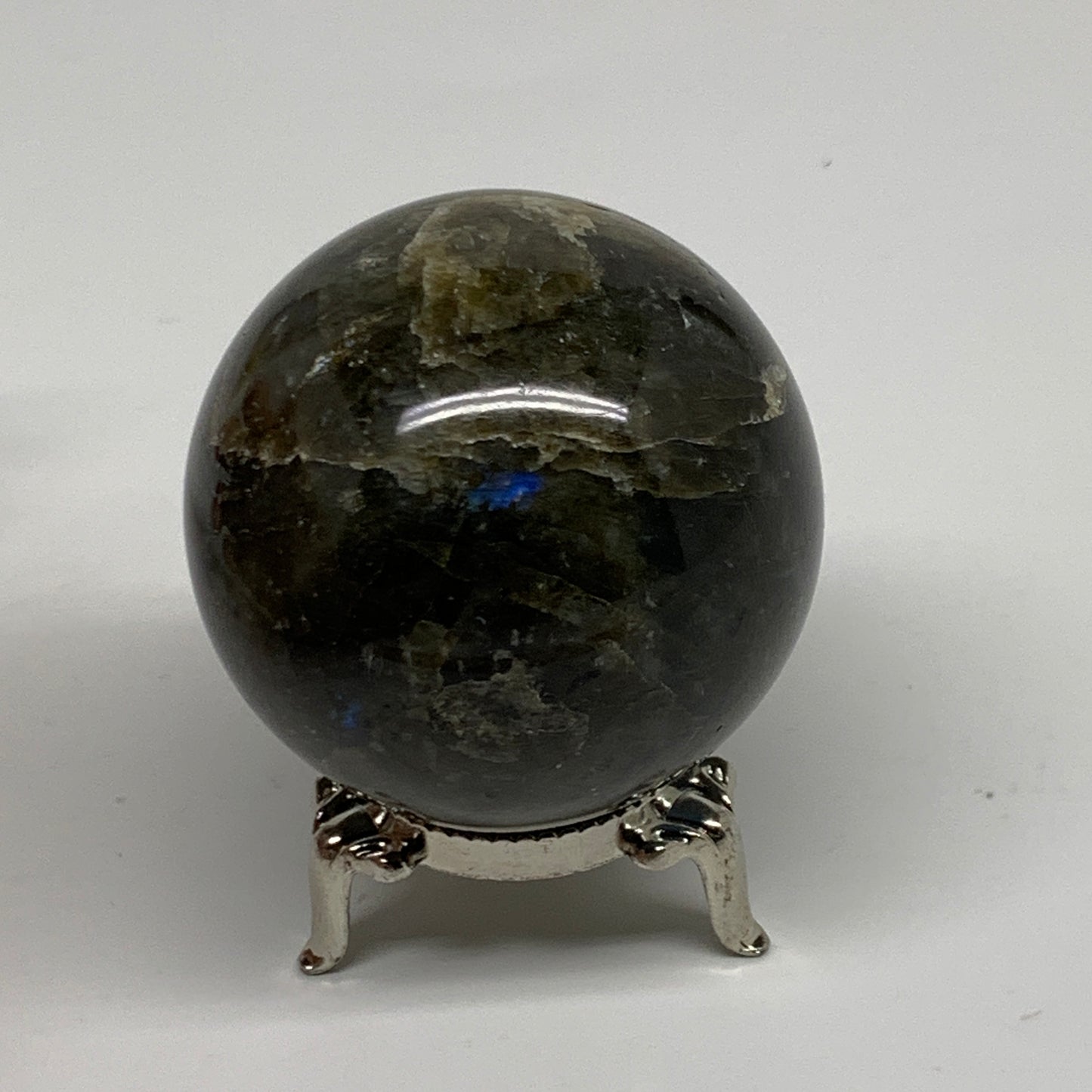 0.48 lbs, 2.1"(54mm), Natural Labradorite Sphere Gemstone,Crystal, B35307
