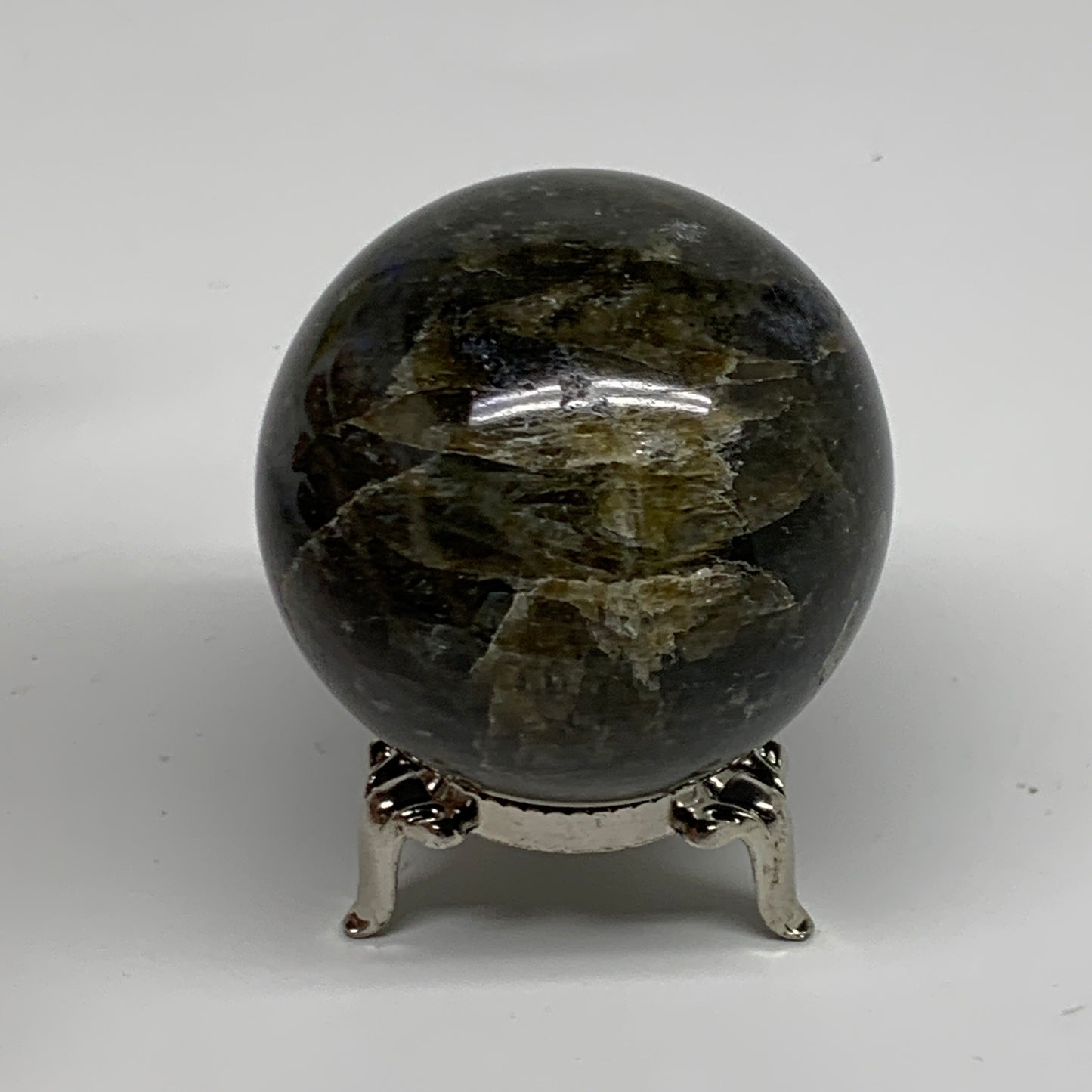 0.48 lbs, 2.1"(54mm), Natural Labradorite Sphere Gemstone,Crystal, B35307