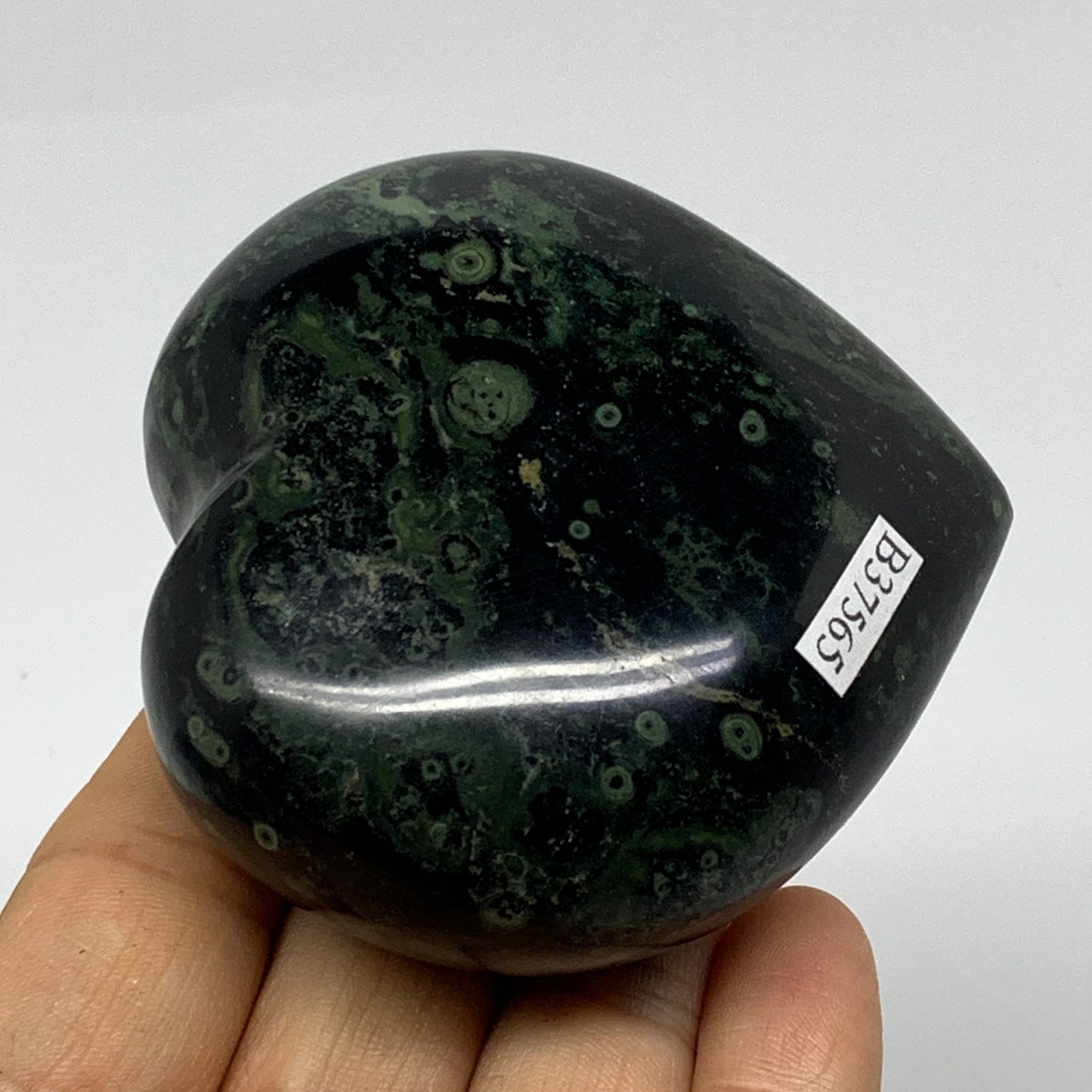 0.50 lbs, 2.7"x2.8"x1.3", Kambaba Jasper Heart Crocodile Polished Crystal, B3756
