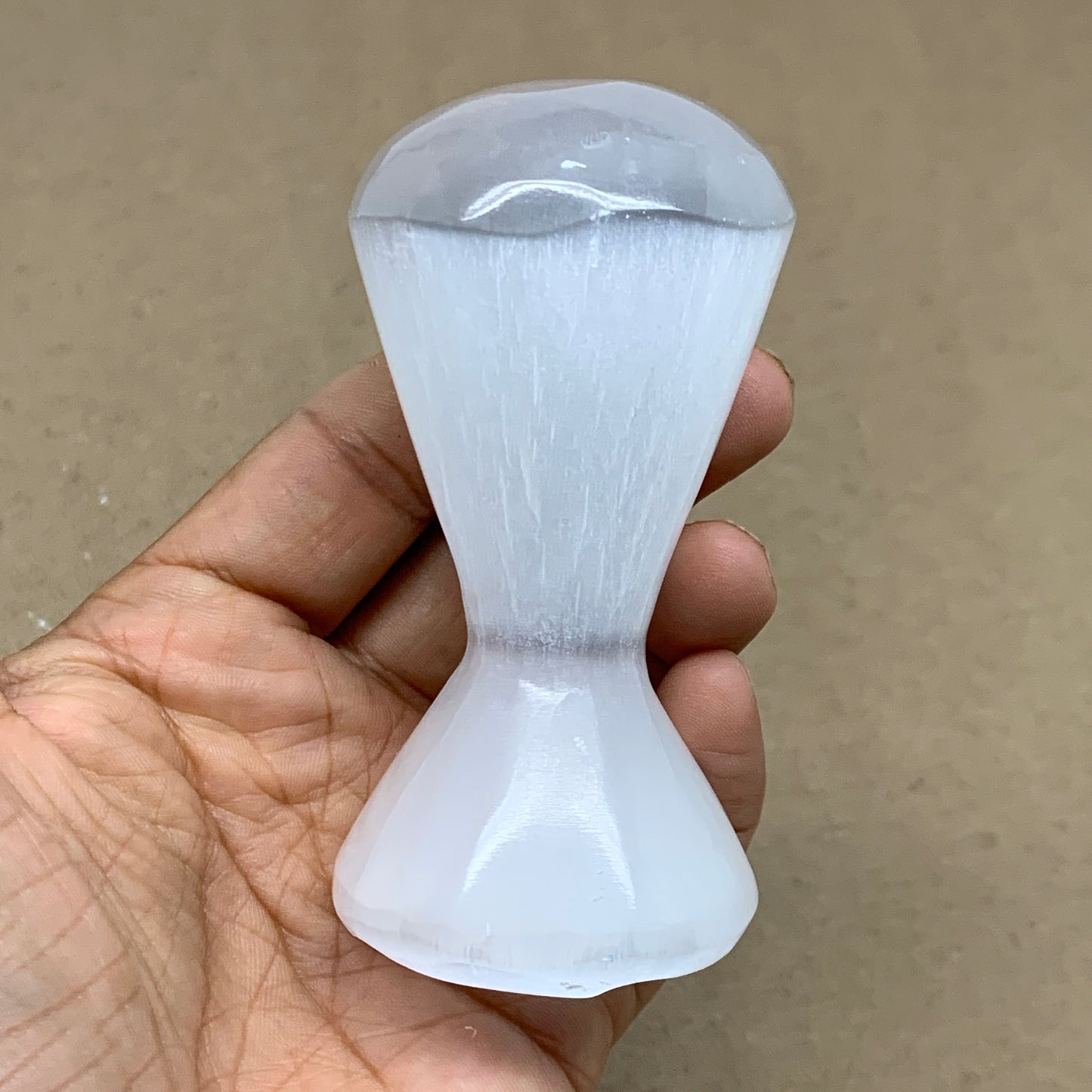 185g, 3.5"x1.7", Natural Selenite Crystal Mushroom Gemstone, B36652