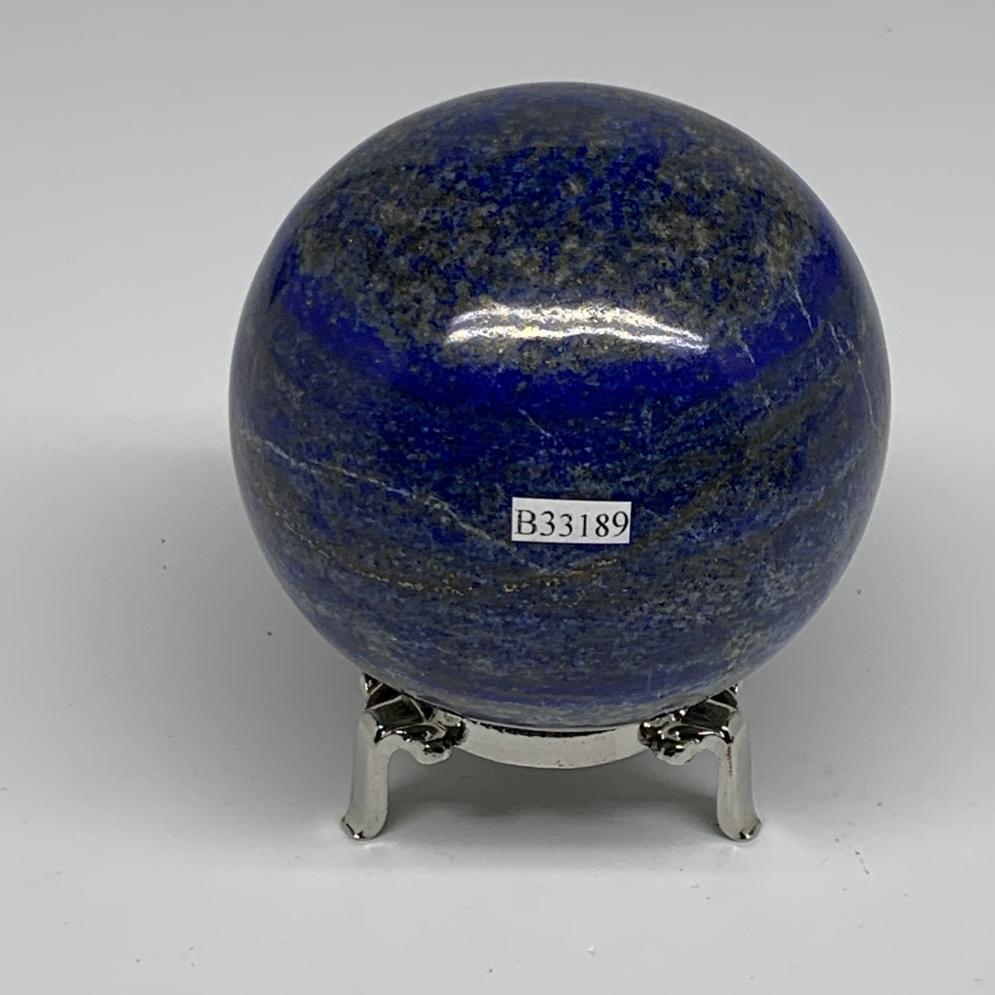 1.8 lbs, 3.2" (80mm), Lapis Lazuli Sphere Ball Gemstone @Afghanistan, B33189