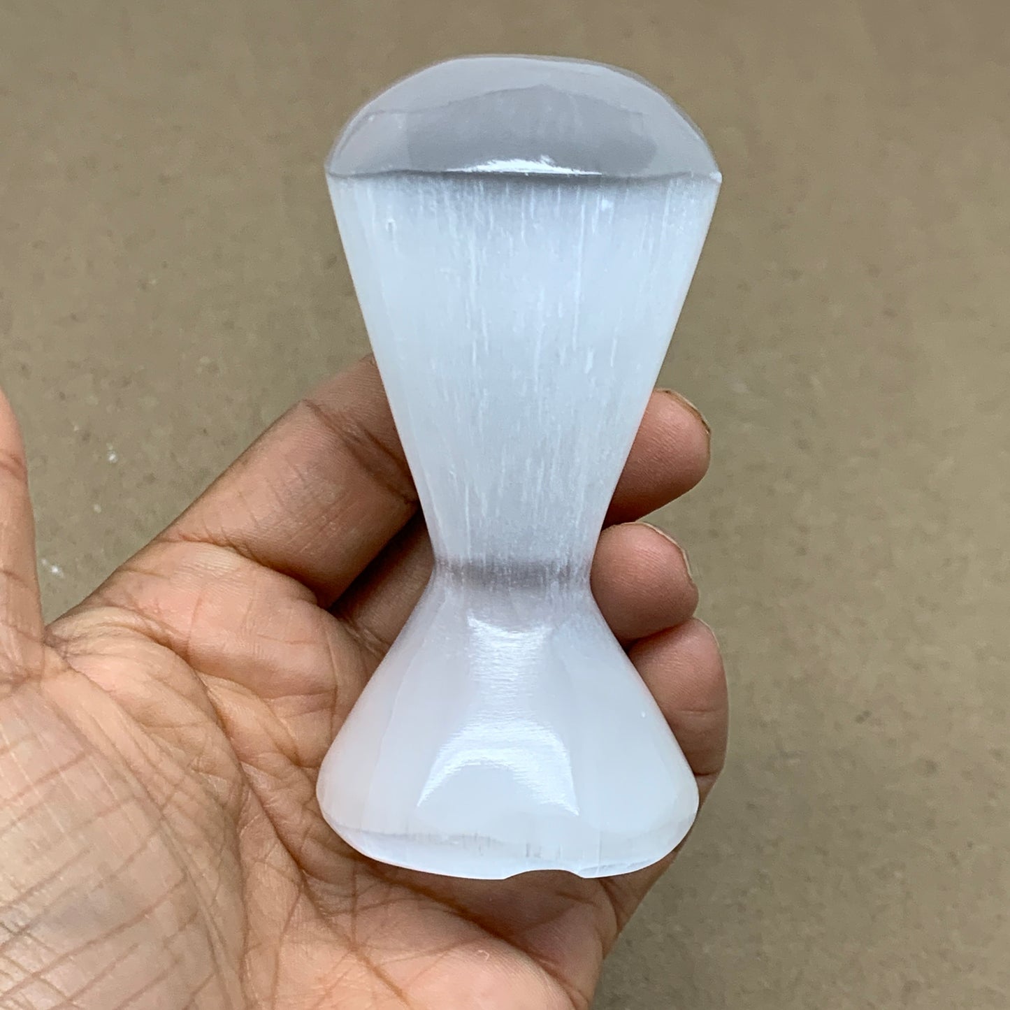 185g, 3.5"x1.7", Natural Selenite Crystal Mushroom Gemstone, B36652