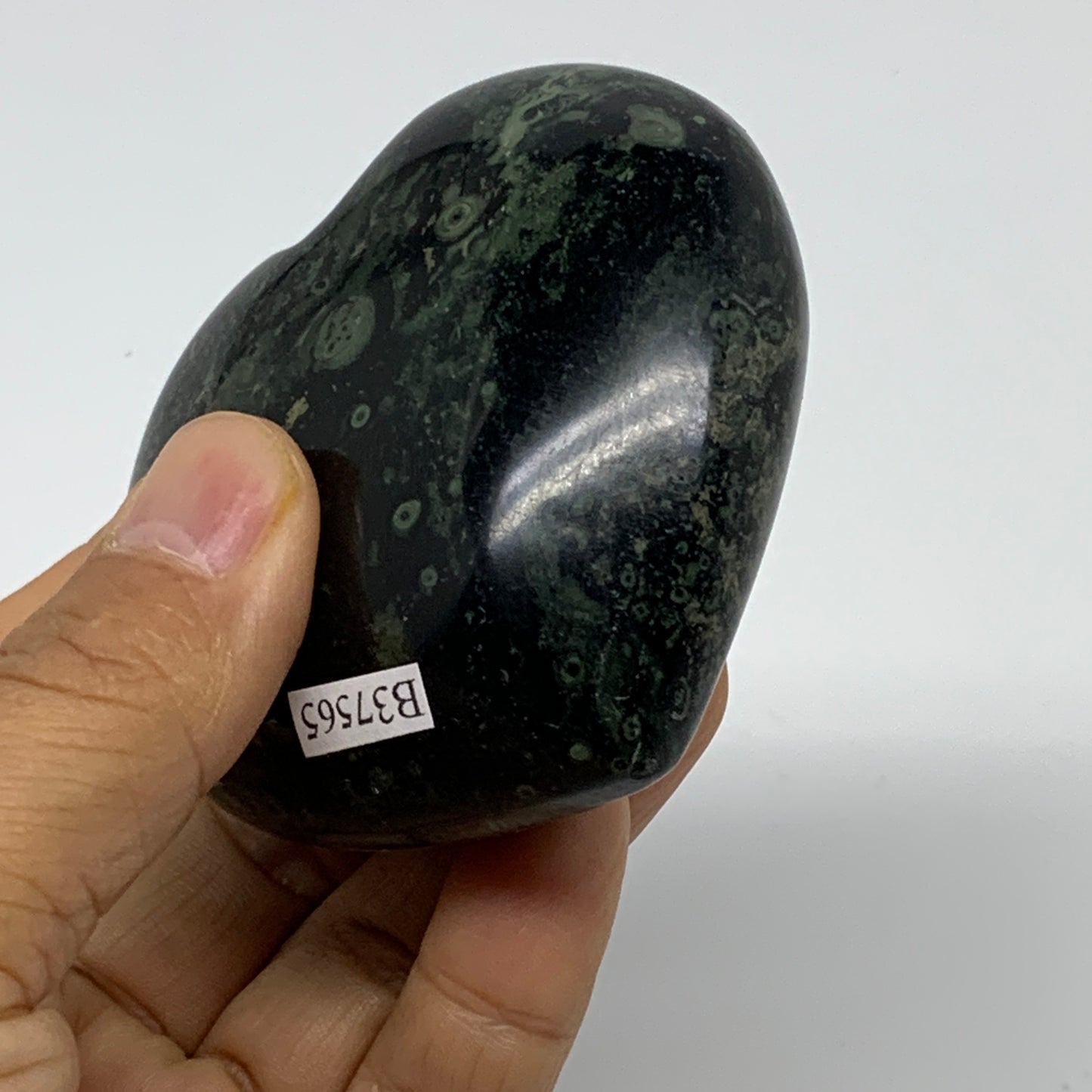 0.50 lbs, 2.7"x2.8"x1.3", Kambaba Jasper Heart Crocodile Polished Crystal, B3756