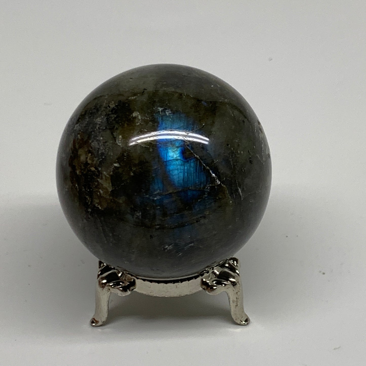 0.48 lbs, 2.1"(54mm), Natural Labradorite Sphere Gemstone,Crystal, B35307